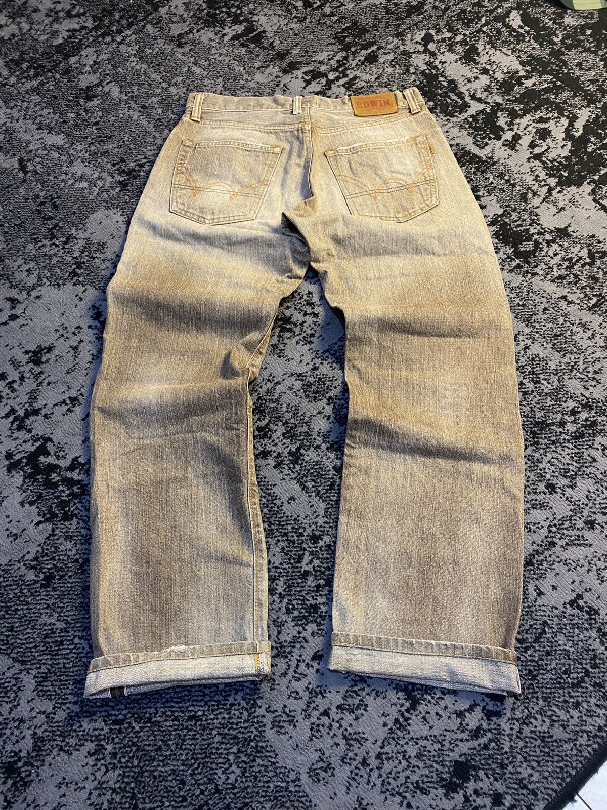 Edwin Edwin 505zx Light Brown Wash Selvedge Denim 🔥 Size US 31 - 3 Thumbnail