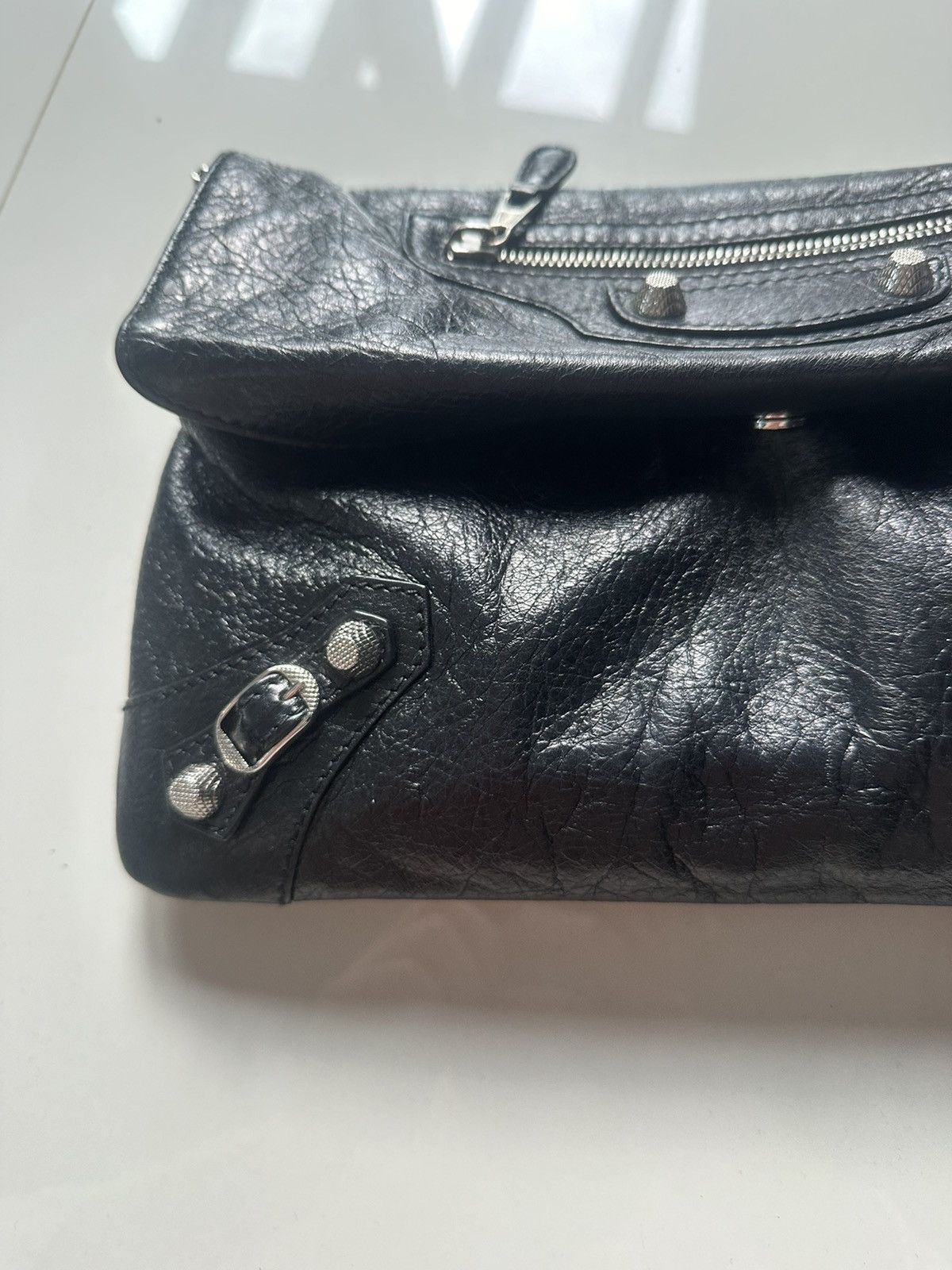 Balenciaga balenciaga black leather clutch bag envelope lambskin Size ONE SIZE - 2 Thumbnail