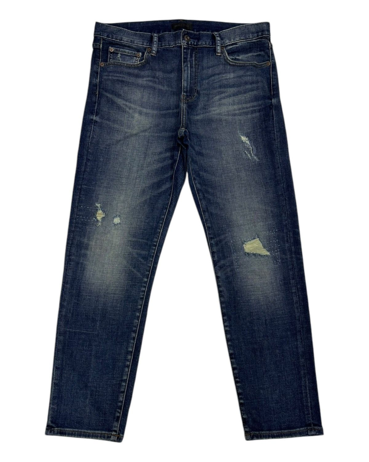 Jean × Undercover × Uniqlo Vintage Jeans Sashiko Uniqlo Distressed Denim Jeans Size US 33 - 8 Thumbnail