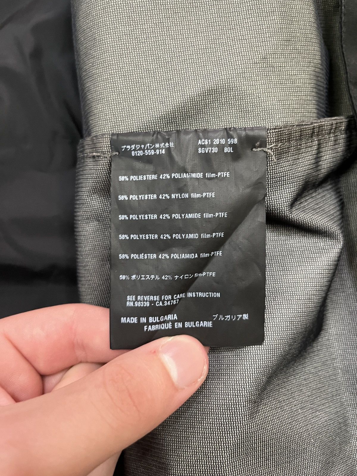 Prada Vintage Prada Black Nylon Bomber Jacket Sport Gore-Tex Size US L / EU 52-54 / 3 - 5 Thumbnail
