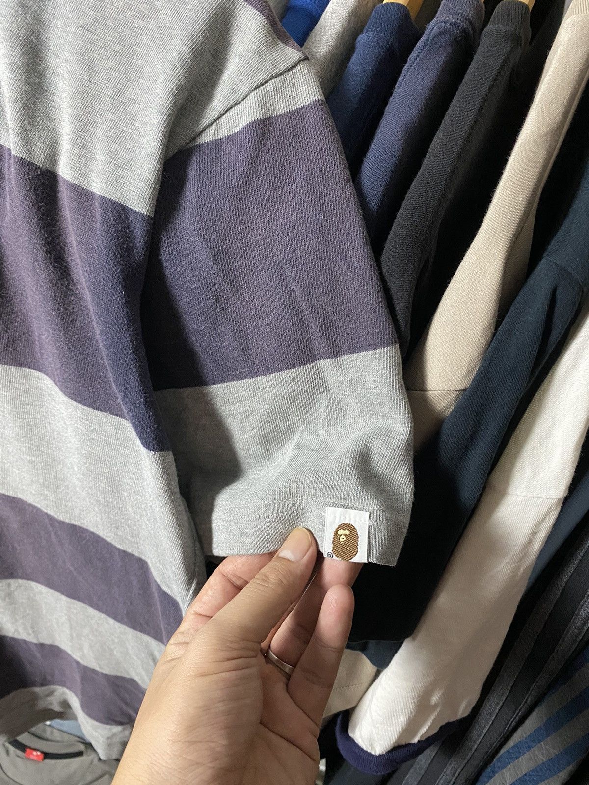Bape × Vintage OG Vintage 2000 Made With General Rugby Polo Striped Shirts Size US L / EU 52-54 / 3 - 5 Thumbnail