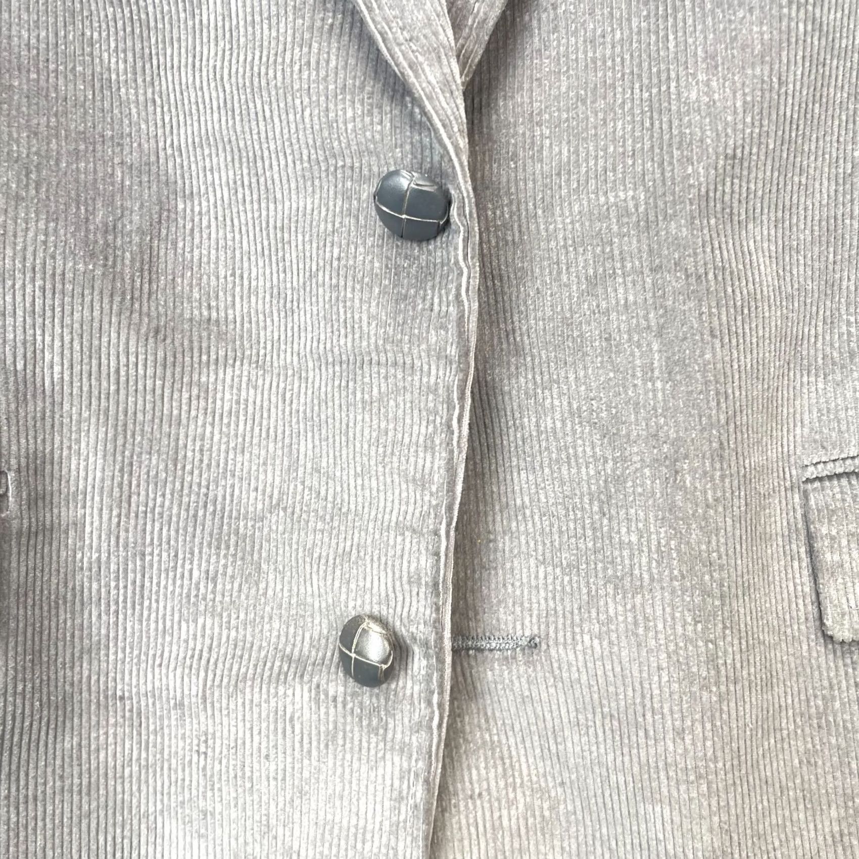 Vintage VINTAGE Pioneer Wear Jacket Mens 44 Gray VTG 44L Blazer Coat Corduroy Elbow Patches Western Size 44R - 3 Thumbnail