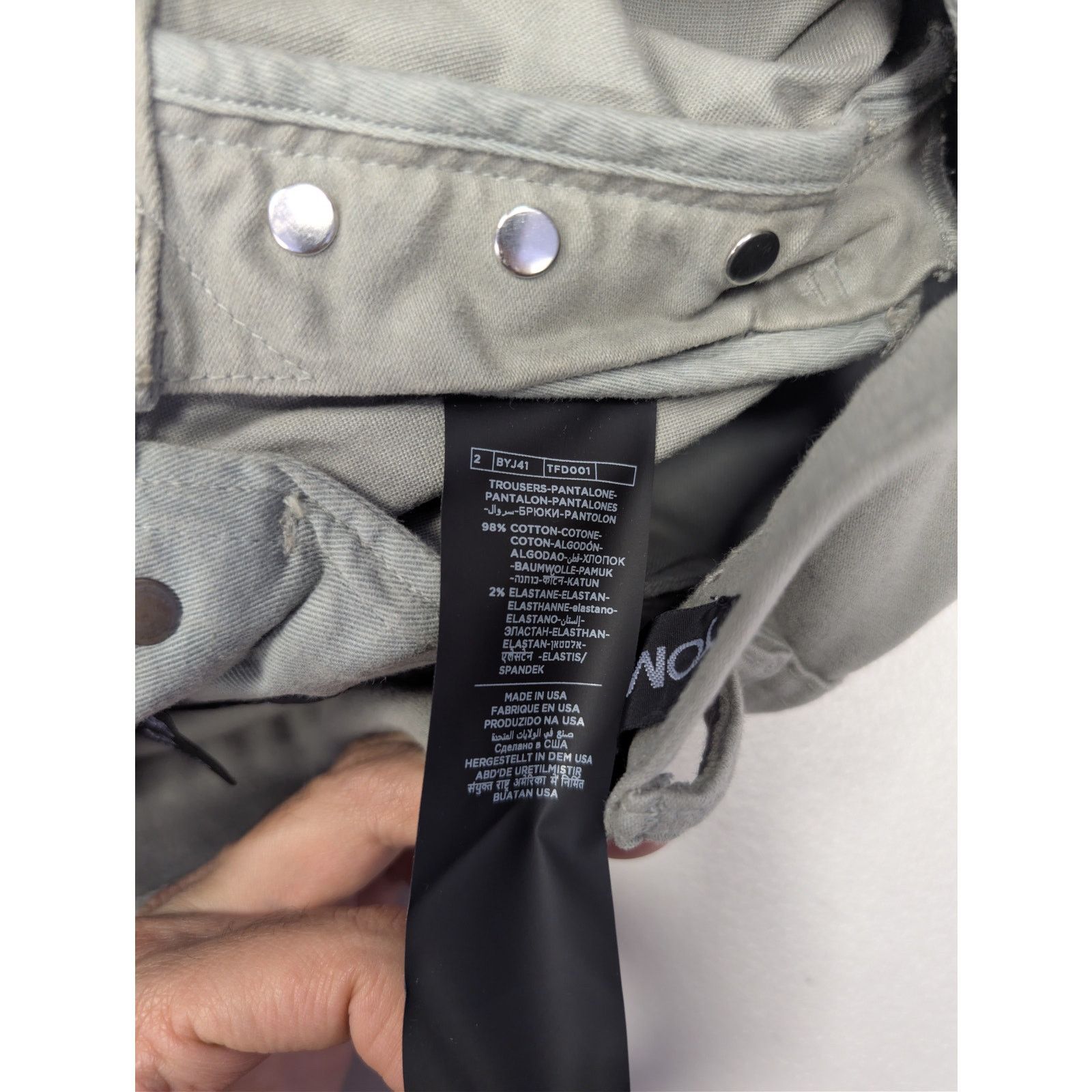 Tom Ford o1rshd1 Slim Fit Denim Jeans in Grey Size US 30 / EU 46 - 18 Thumbnail
