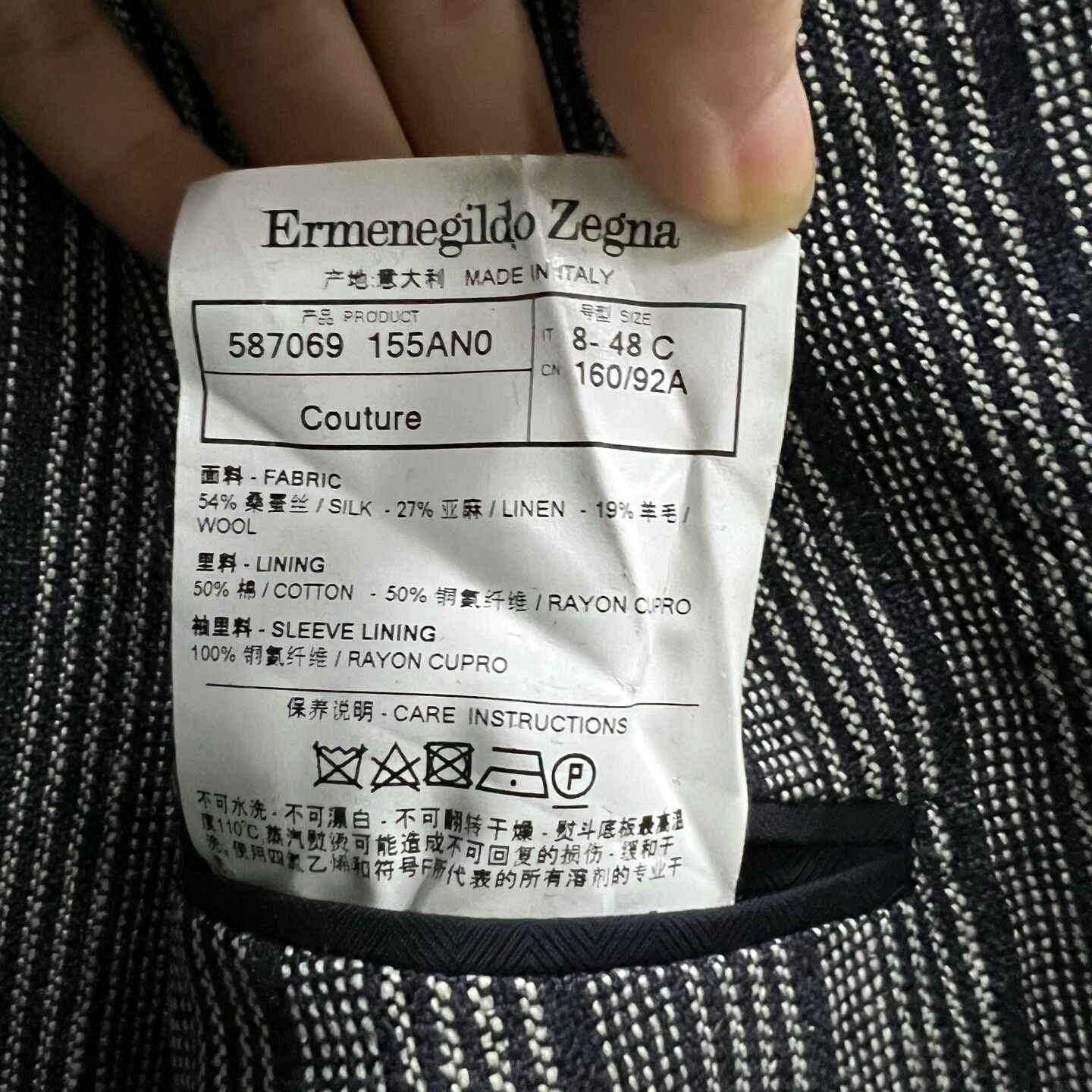 Ermenegildo Zegna Zegna Pinstripe Double-Breasted Suit Size US M / EU 48-50 / 2 - 3 Thumbnail