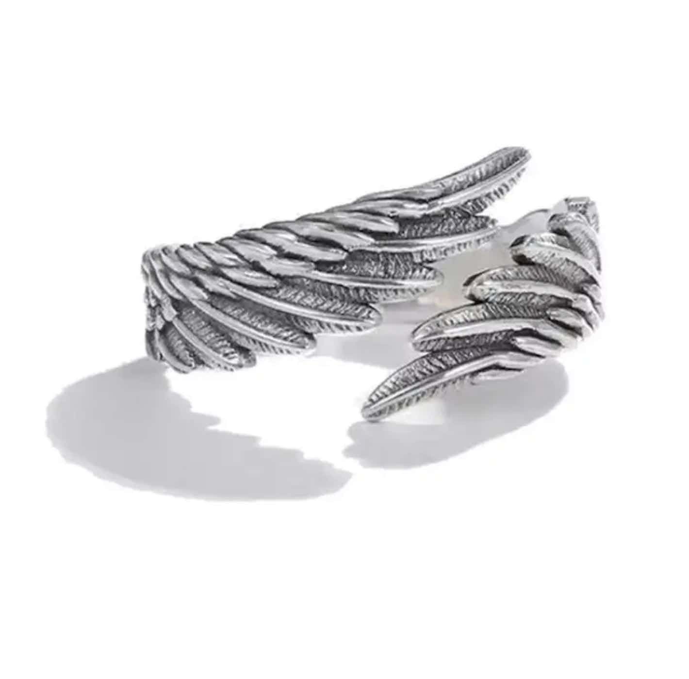Jewelry Wing Feather Adjustable Ring Size ONE SIZE - 1 Thumbnail