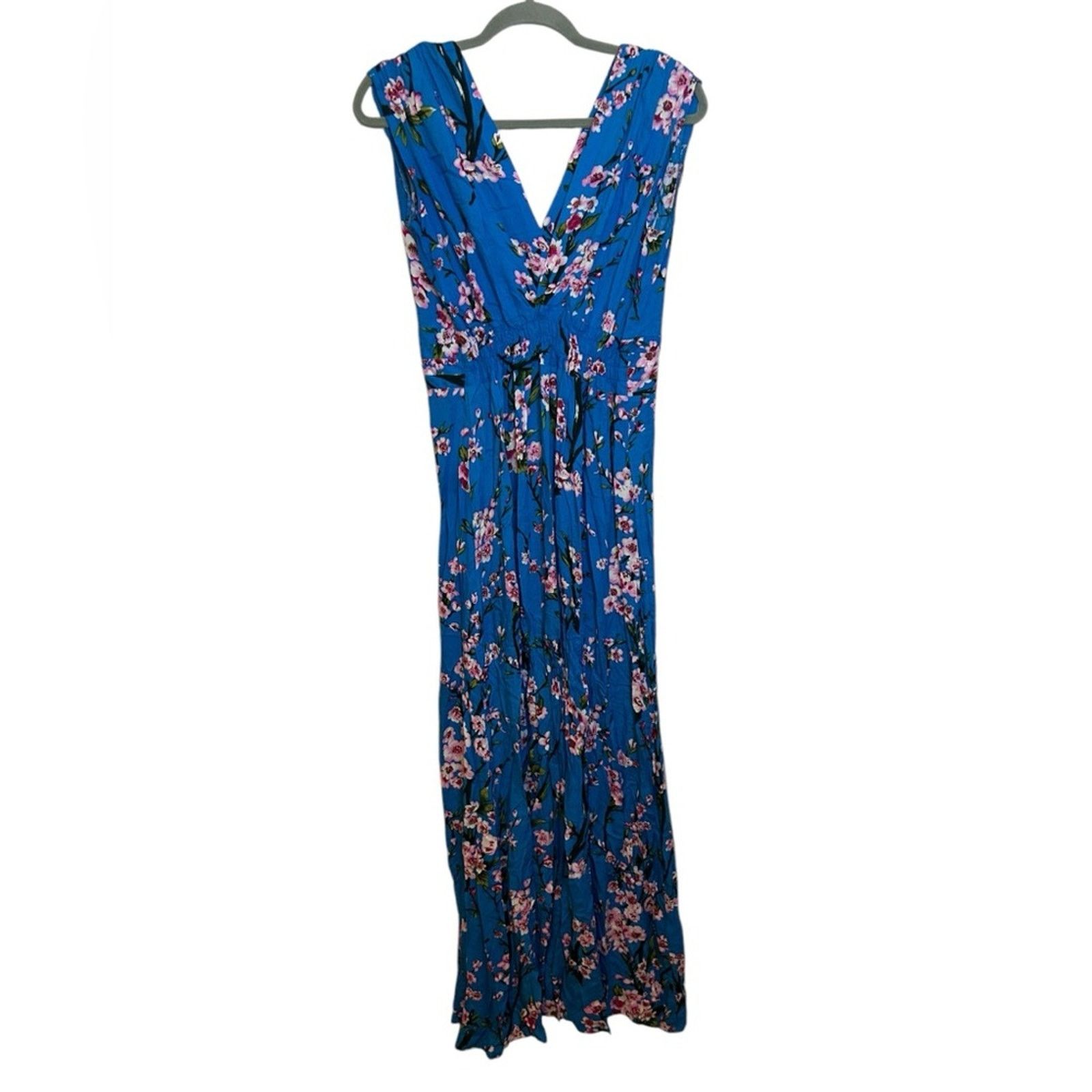 Other Ruby Rox Blue Floral Maxi Dress Size M / US 6-8 / IT 42-44 - 2 Thumbnail