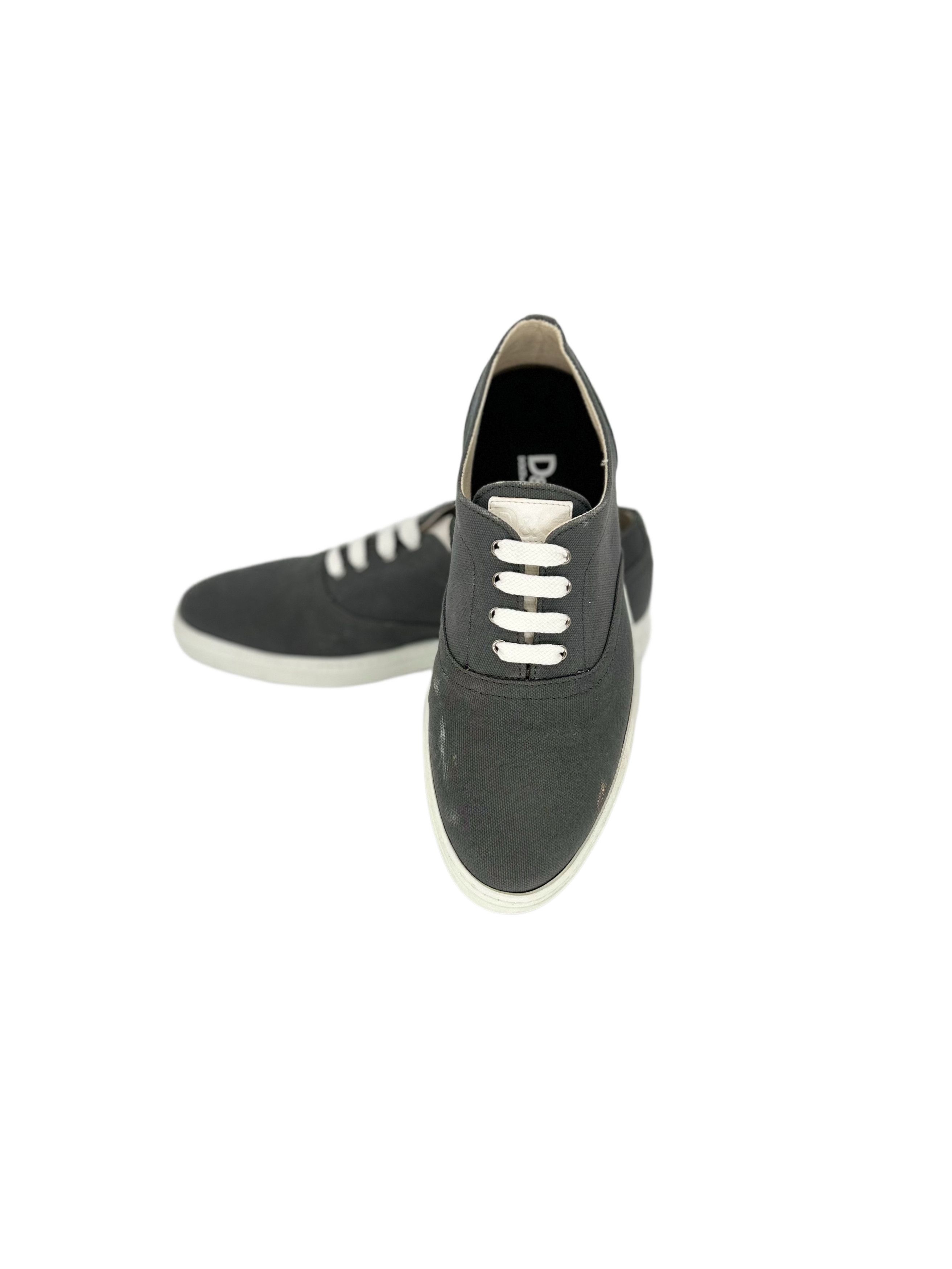 Dolce & Gabbana D&G ( Dolce & Gabbana ) Grey Canvas 'Deck' Trainers Size US 6 / EU 39 - 4 Thumbnail