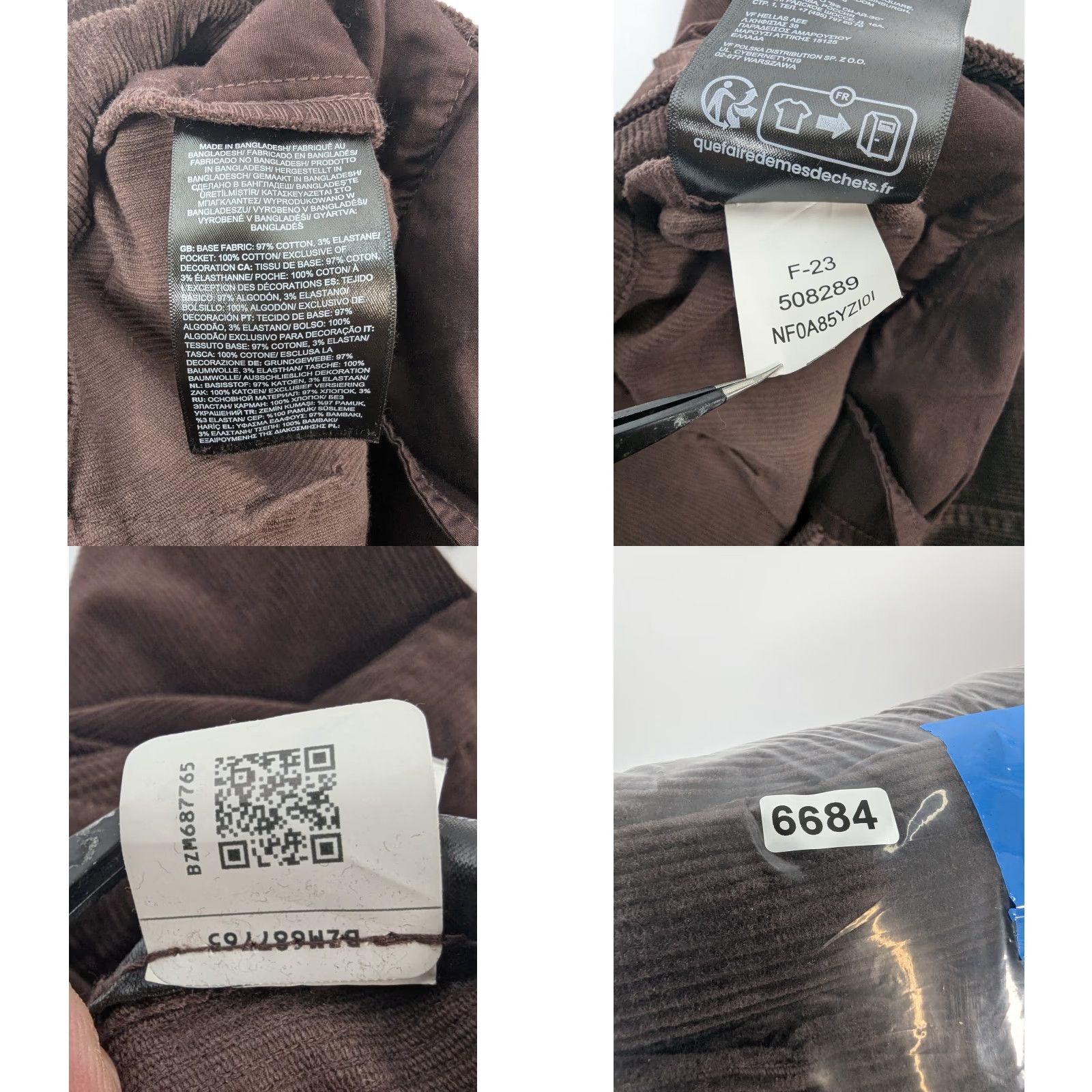 The North Face The North Face Brown Corduroy Cargo Pants Womens Size 12 Wide-Leg Utility Gorpcore Capri Folded Stretch Cotton Elastane Logo Pockets Fall Winter Mens? Size 34" / US 12 / IT 48 - 9 Thumbnail