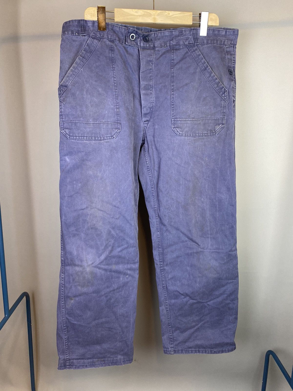 Le Laboureur × Vintage Vintage Faded Workwear Pants in Washed Indigo Purple Size US 40 / EU 56 - 1 Thumbnail