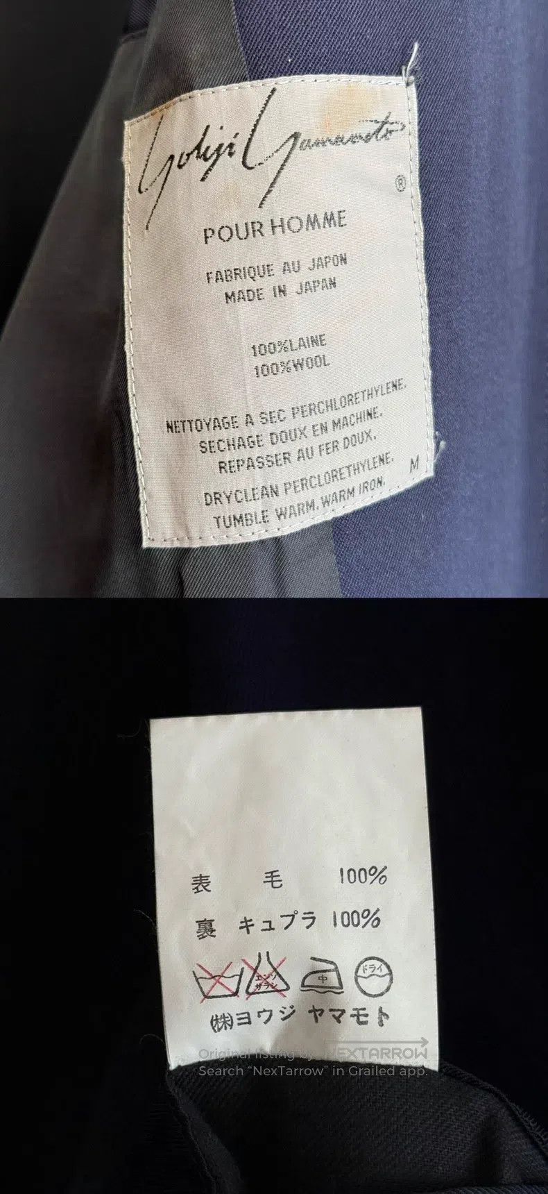 Yohji Yamamoto Yohji Yamamoto Navy Blue Raglan Sleeve Coat Size US M / EU 48-50 / 2 - 7 Thumbnail