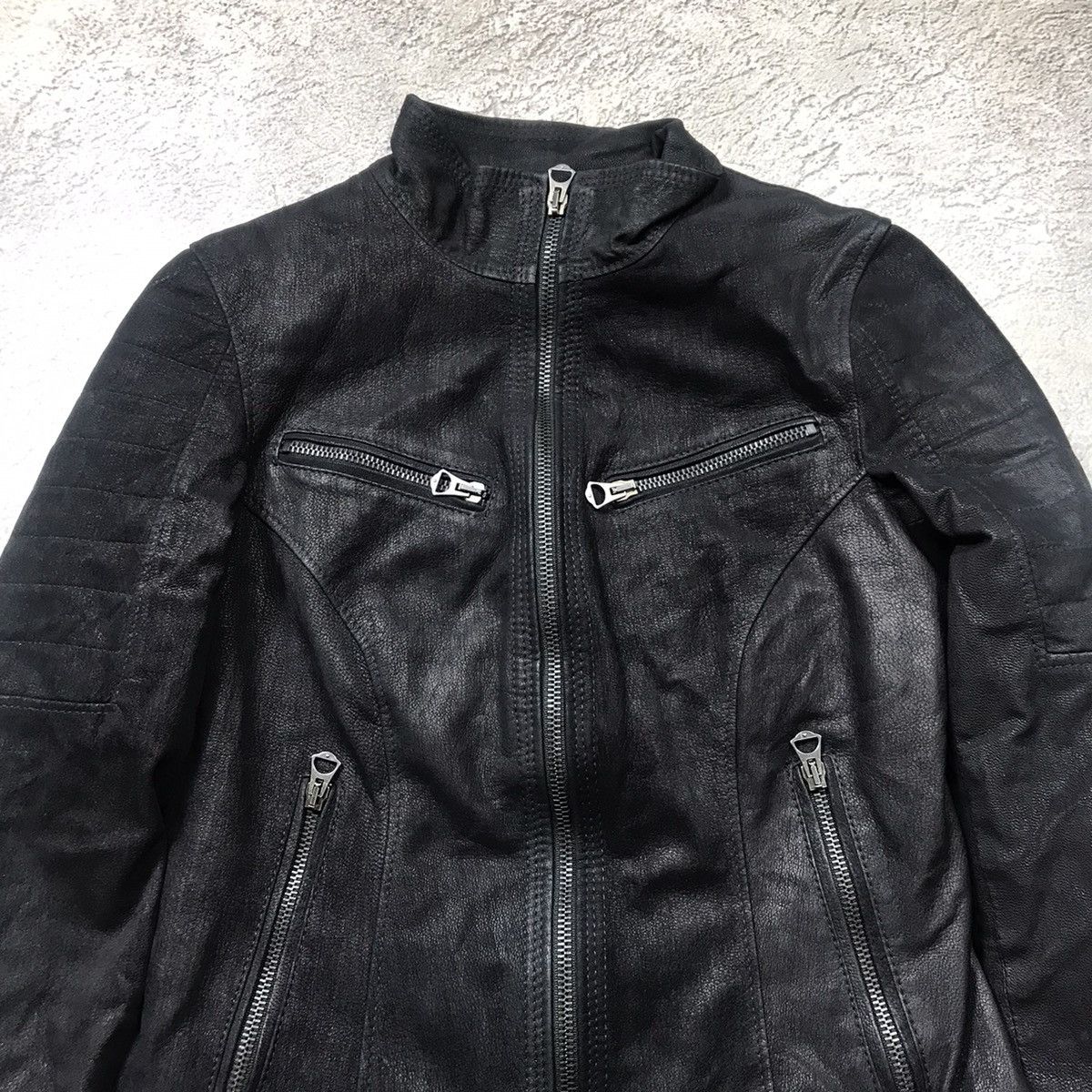 Vintage Vintage Y2K Black Moto Jacket Biker Streetwear Punk Baggy S Size S / US 4 / IT 40 - 3 Thumbnail