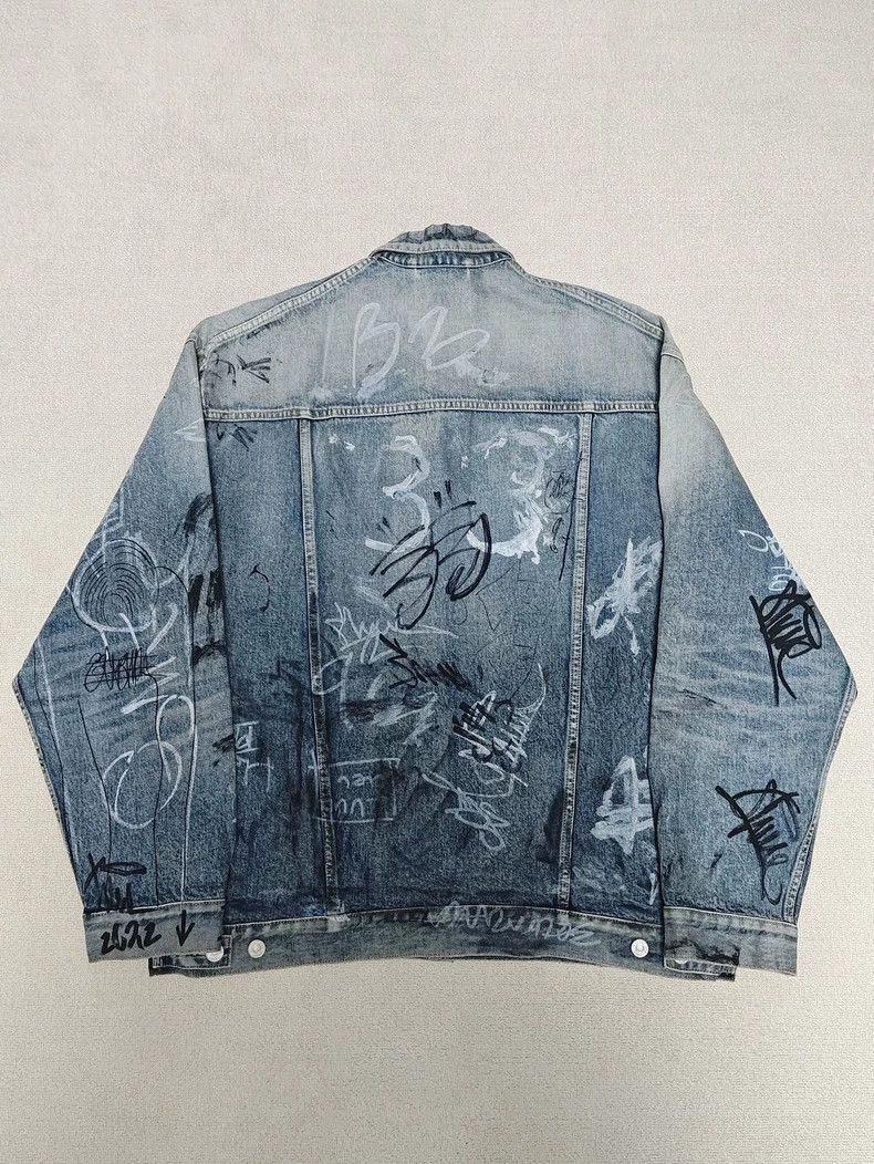 Balenciaga Balenciaga 23 FW graffiti hand painted vandalism old denim Size US S / EU 44-46 / 1 - 2 Thumbnail