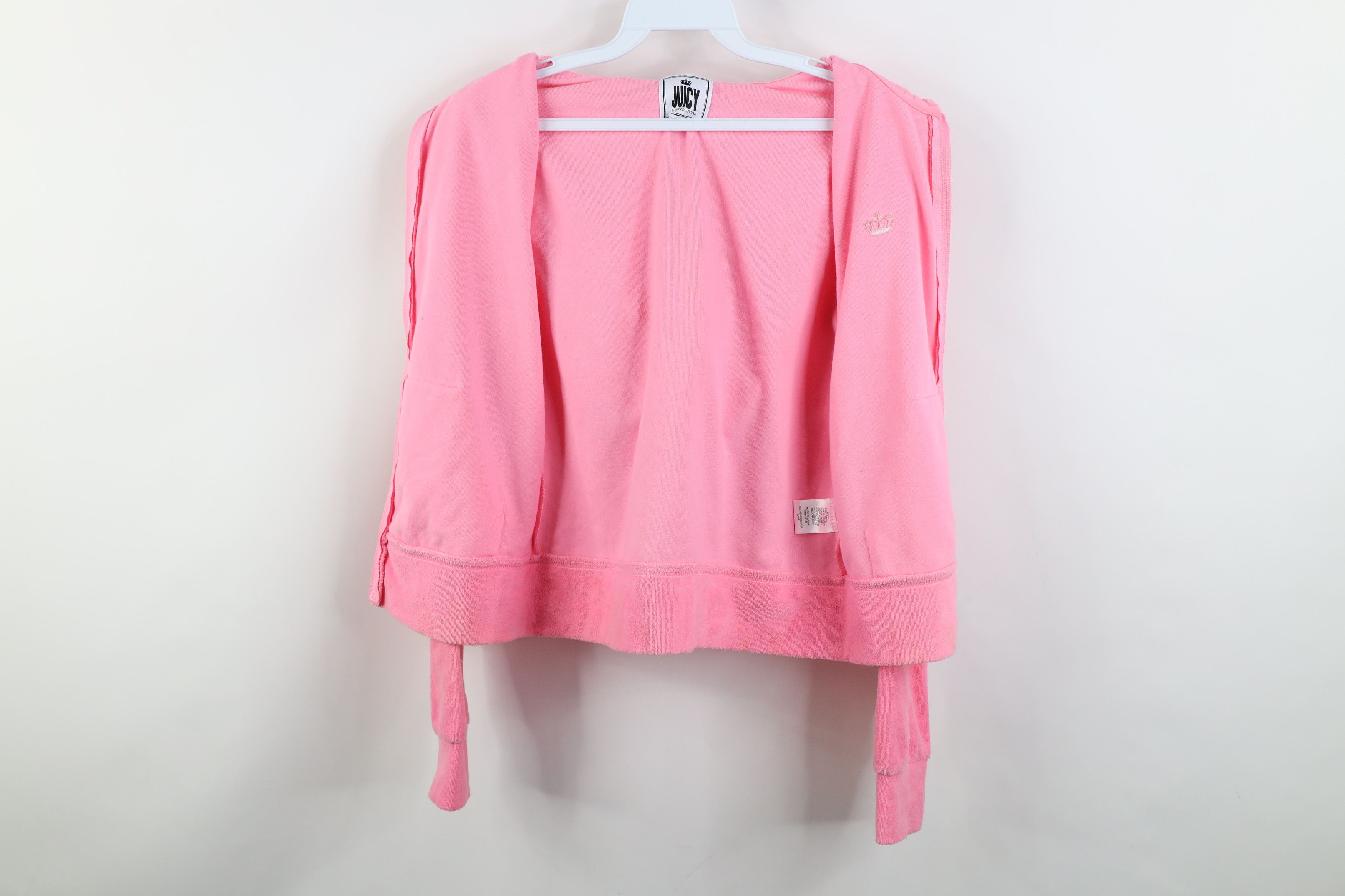 Juicy Couture Vintage 90s Y2K Juicy Couture Terry Cloth Full Zip Hoodie Size XS / US 0-2 / IT 36-38 - 11 Thumbnail