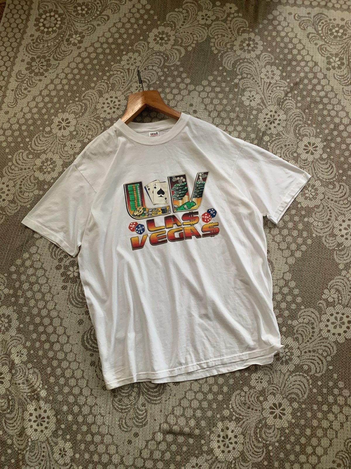 Anvil × Vintage Vintage t-shirt anvil Las Vegas Casino gambling streetwear Size US XL / EU 56 / 4 - 2 Thumbnail
