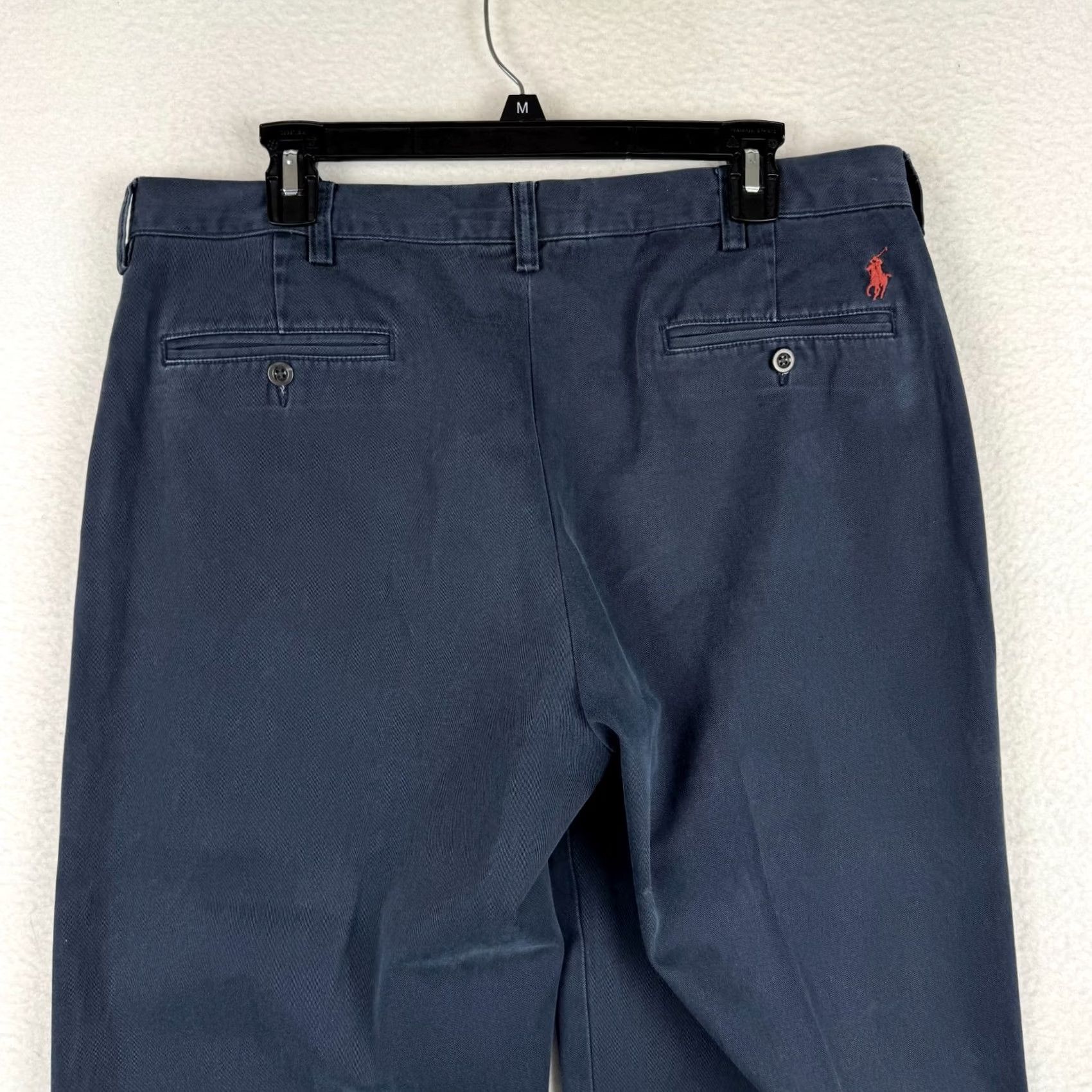 Polo Ralph Lauren VINTAGE Polo Ralph Lauren Pants Men's 35x32 Navy Blue Khakis Casual Straight 90s Size US S / EU 44-46 / 1 - 4 Thumbnail