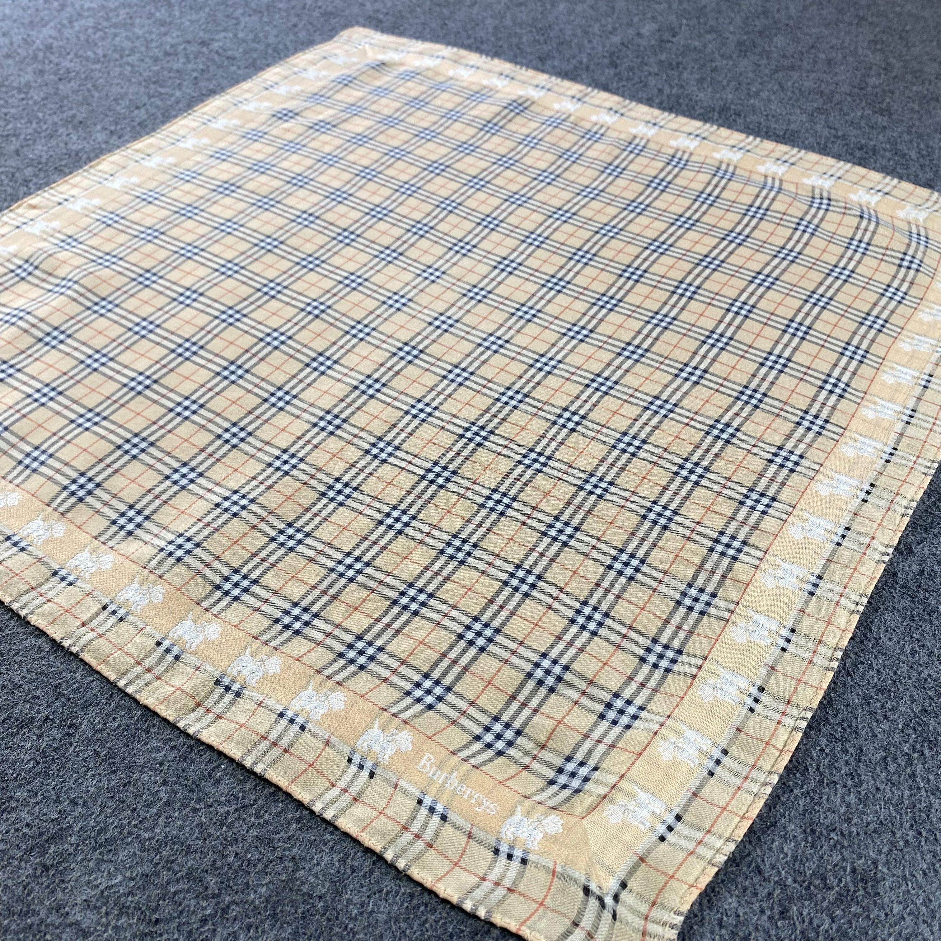 Burberry × Vintage Burberry Handkerchief/Neckerchief/Bandana HC615 Size ONE SIZE - 2 Thumbnail
