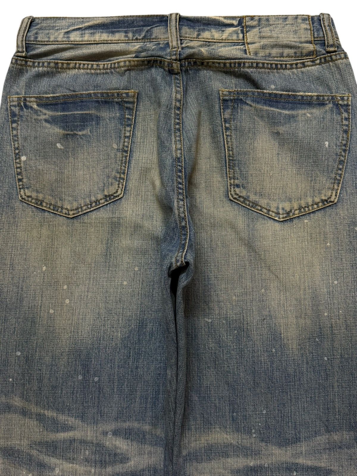 Global Work Vintage 90s Global Work Blue Faded Wash Whiskers Distressed Size US 31 - 4 Thumbnail