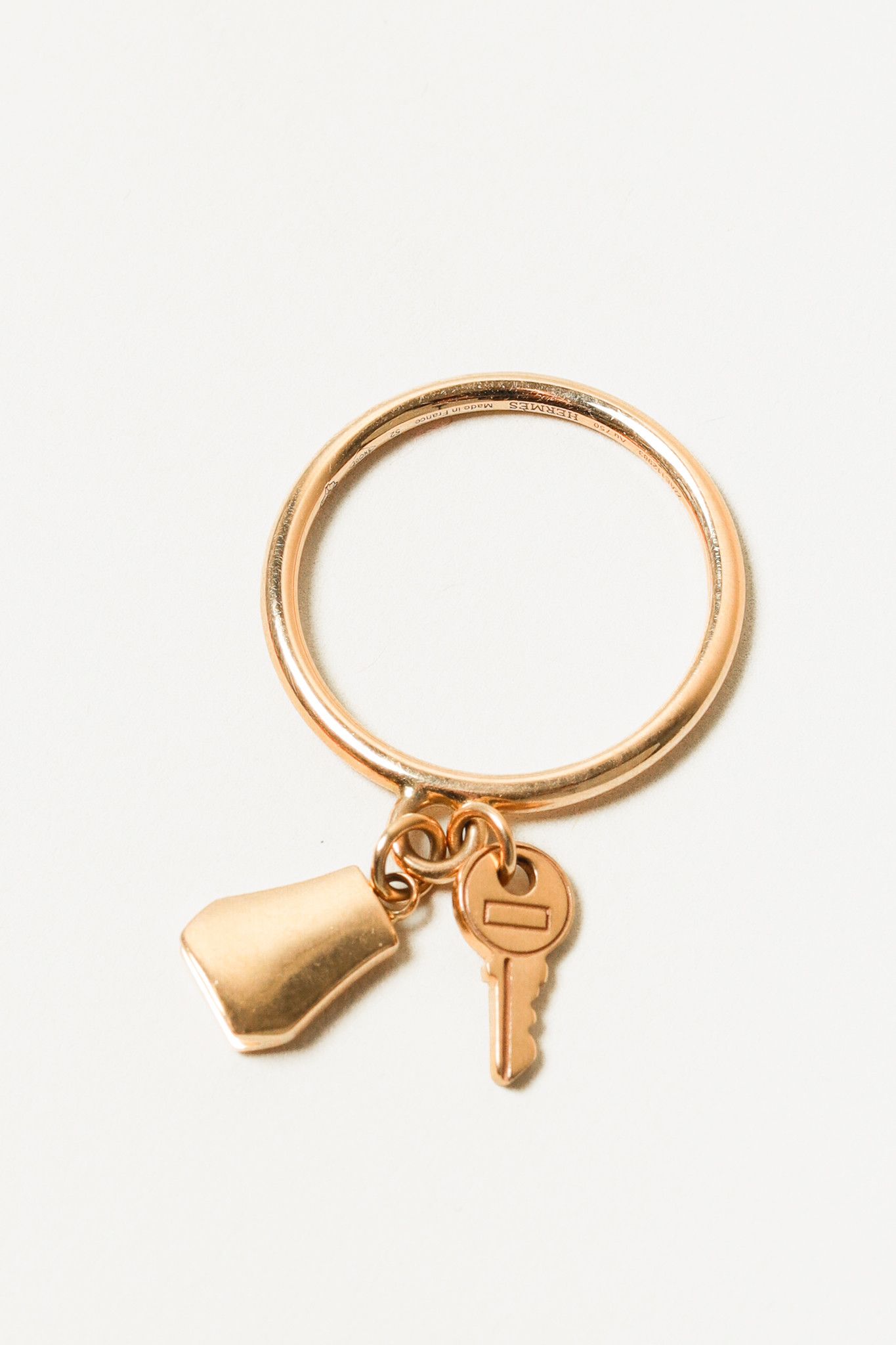 Hermes Hermes Kelly Clochette 18k Rose Gold Ring Size ONE SIZE - 1 Thumbnail