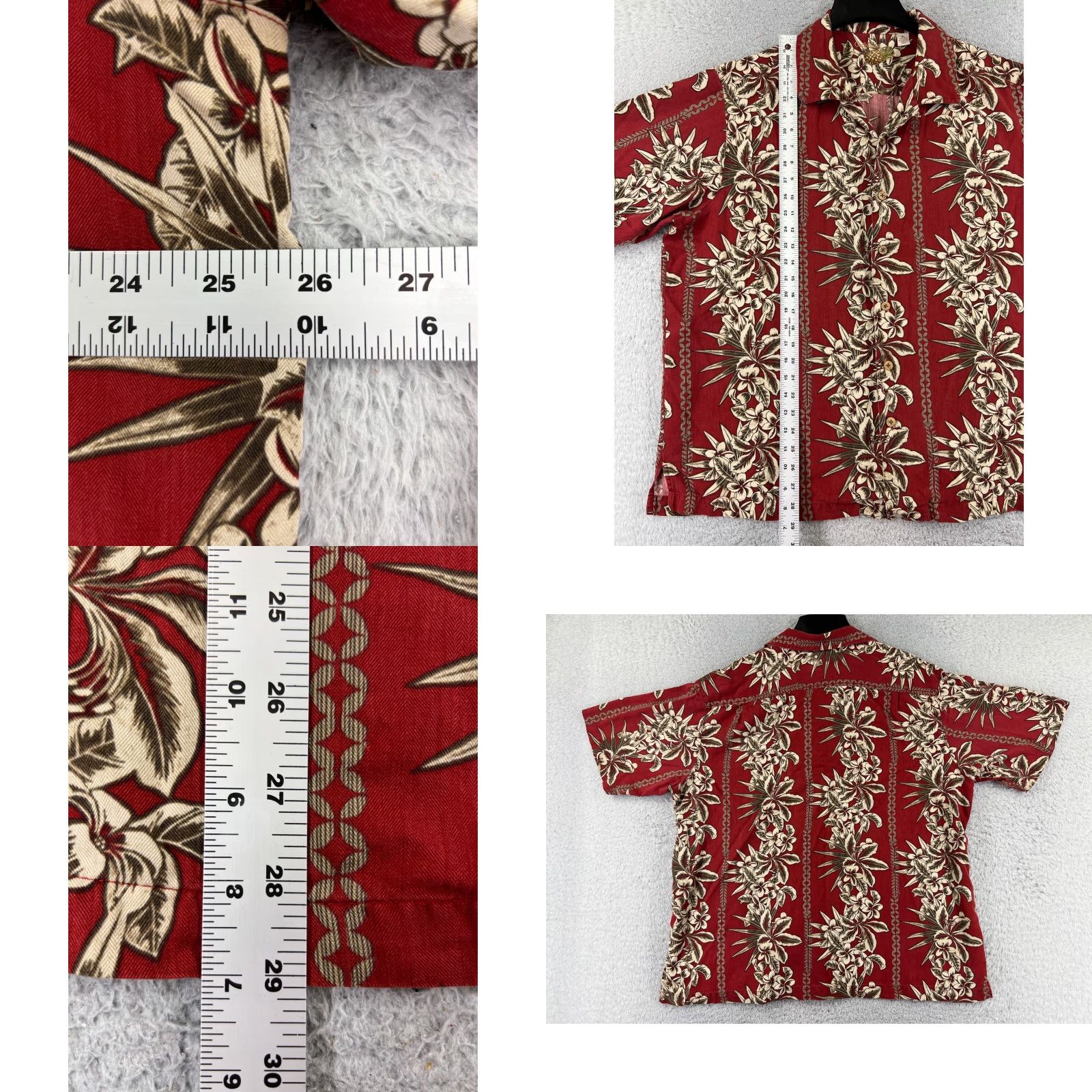 Croft & Barrow Croft & Barrow Caribbean Shirt Mens XL Red Floral Hawaiian Hibiscus Palm Silk Cotton Button-Up Short Sleeve Resort Vacation Aloha Size US XL / EU 56 / 4 - 8 Thumbnail