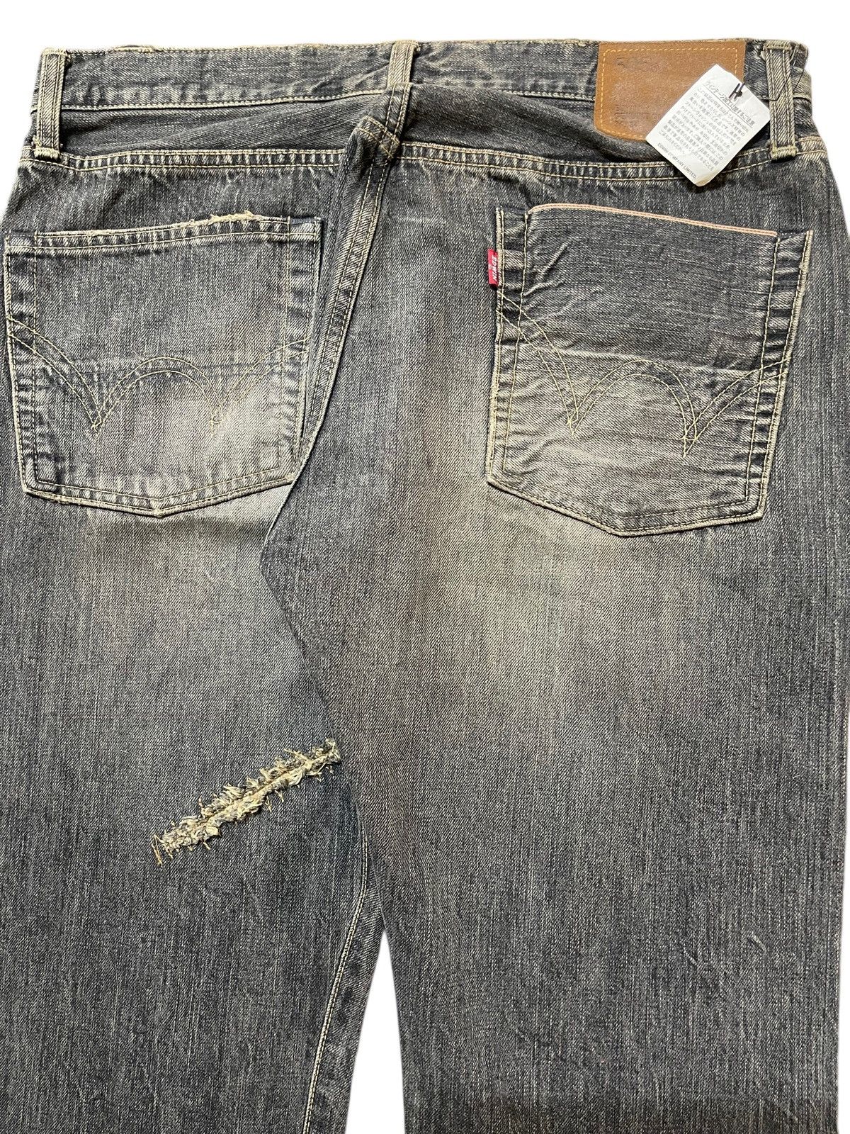 Edwin 💥Deadstock💥 BNWT Vintage Edwin 505 Selvedge Wide Leg Distres Size US 34 / EU 50 - 7 Thumbnail