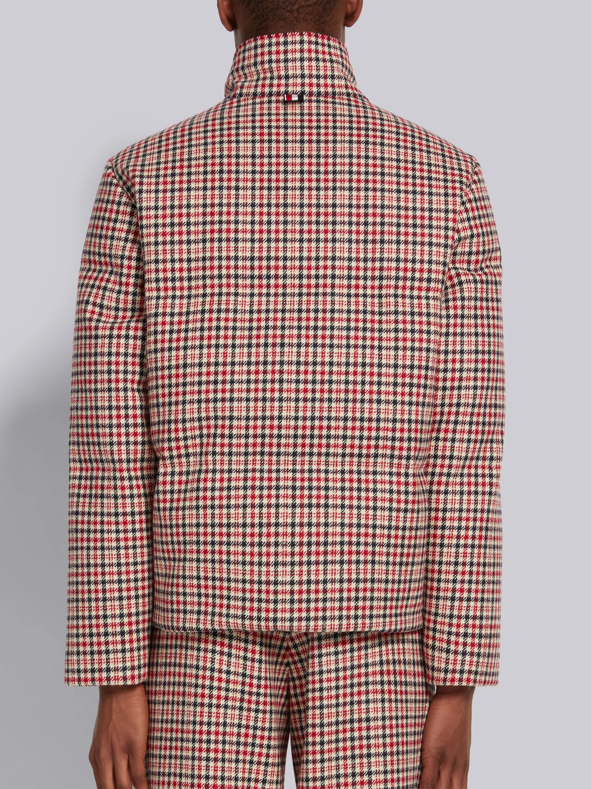 Thom Browne Down Tweed Gunclub Overcheck Jacket Size US M / EU 48-50 / 2 - 2 Thumbnail