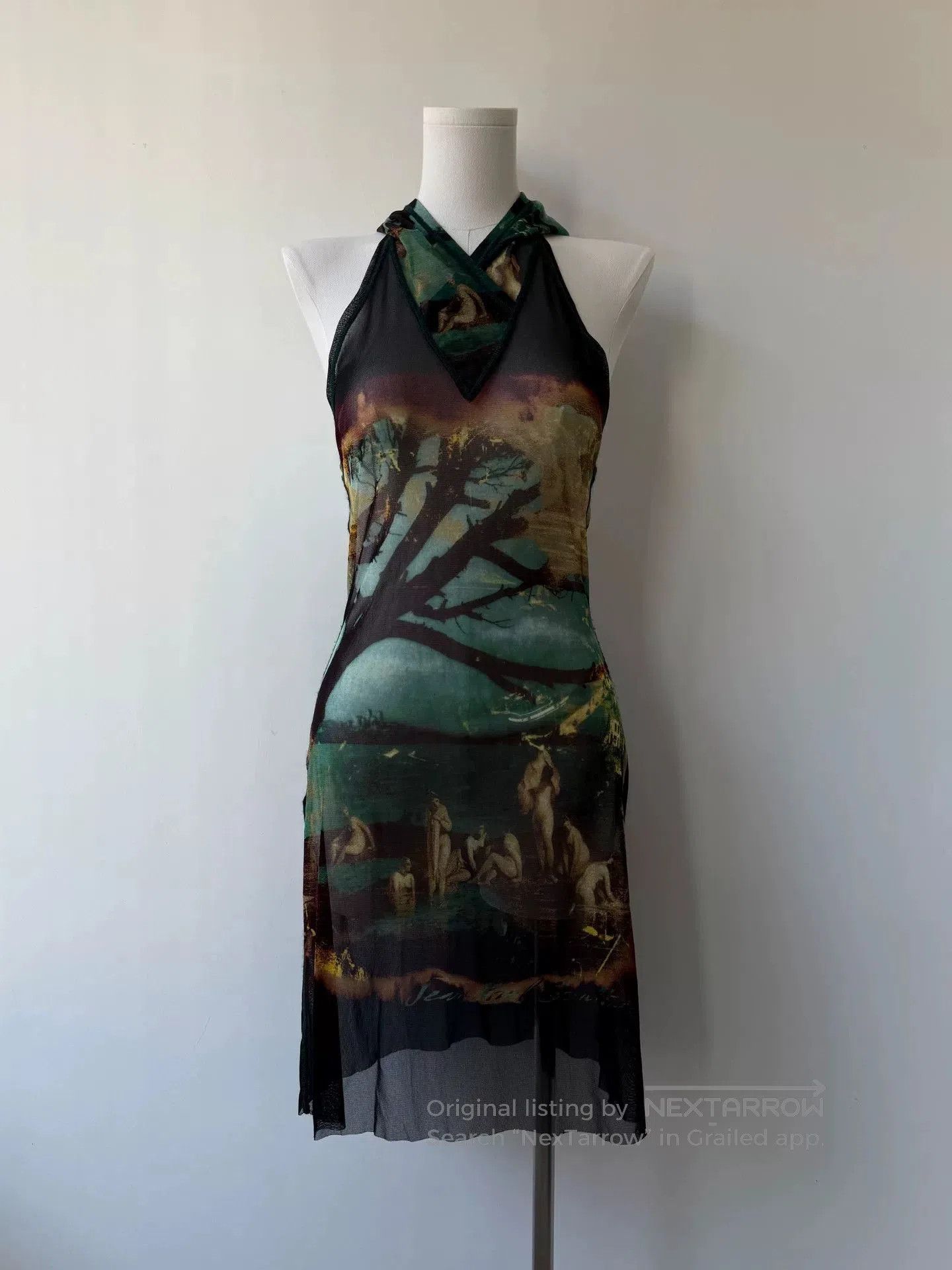 Jean Paul Gaultier Jean Paul Gaultier Artistic Mesh Hooded Dress. Size S / US 4 / IT 40 - 2 Thumbnail