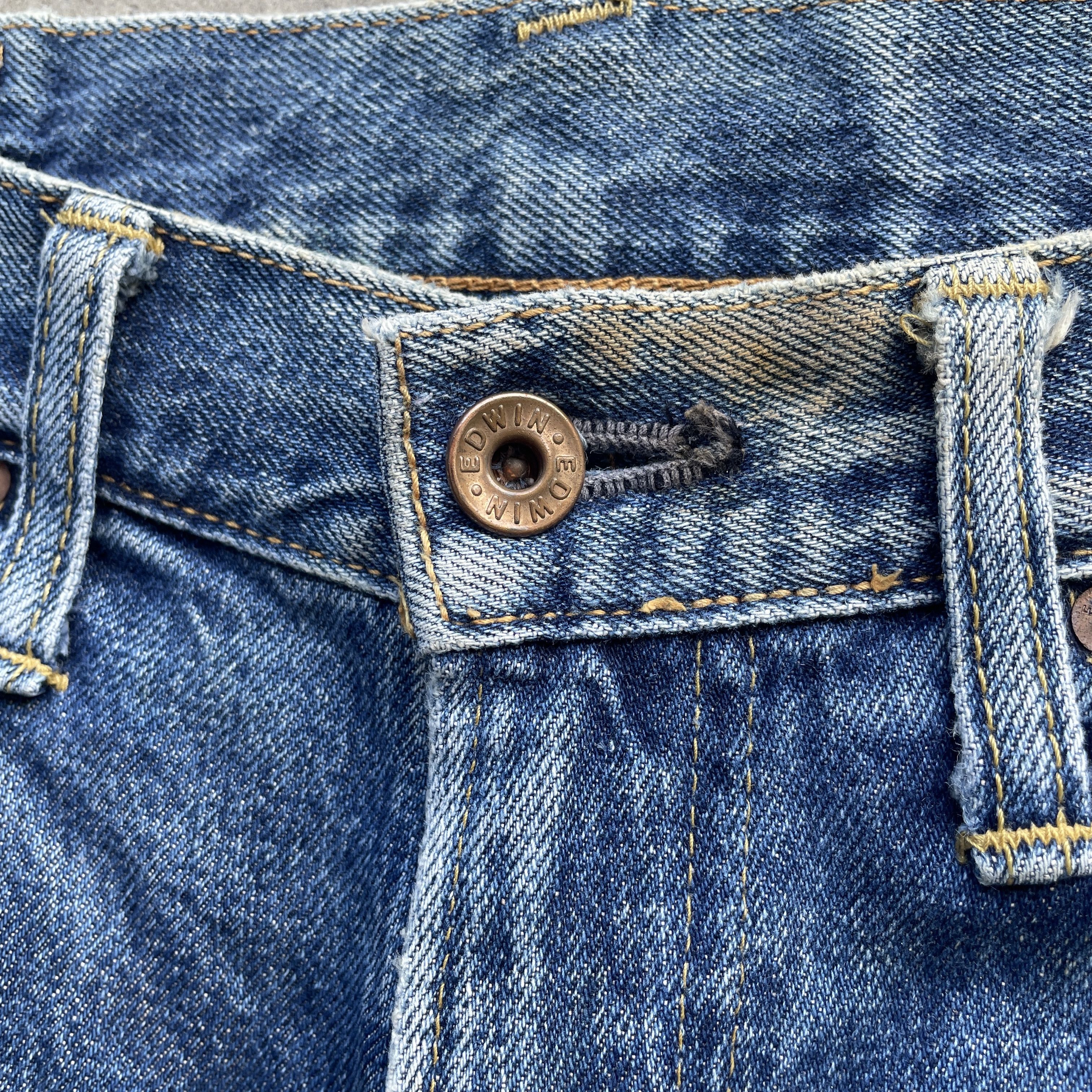 Edwin W31 Vintage Edwin 505 Distressed Jeans Faded Selvedge Pants Size US 31 - 7 Thumbnail