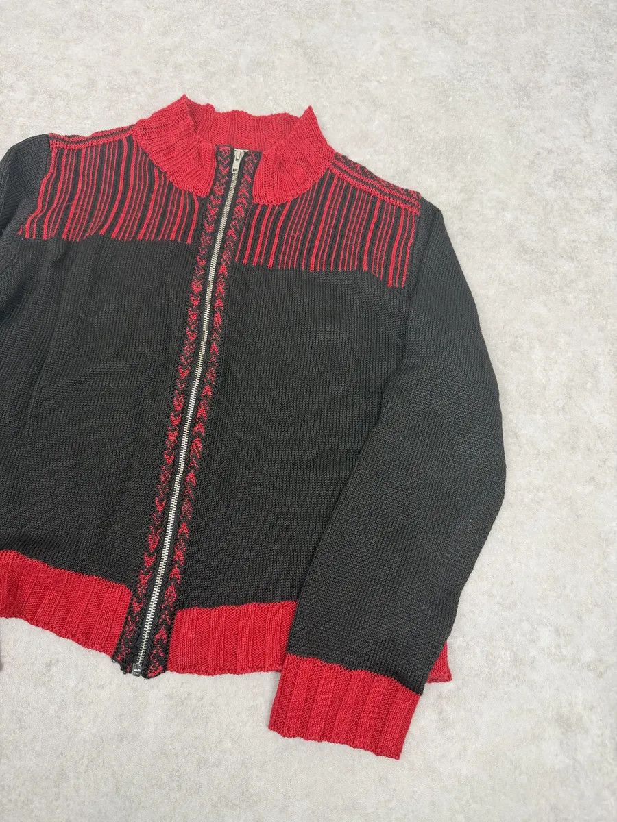 Dries Van Noten Dries Van Noten Black & Red Zip-up Sweater Size US S / EU 44-46 / 1 - 6 Thumbnail