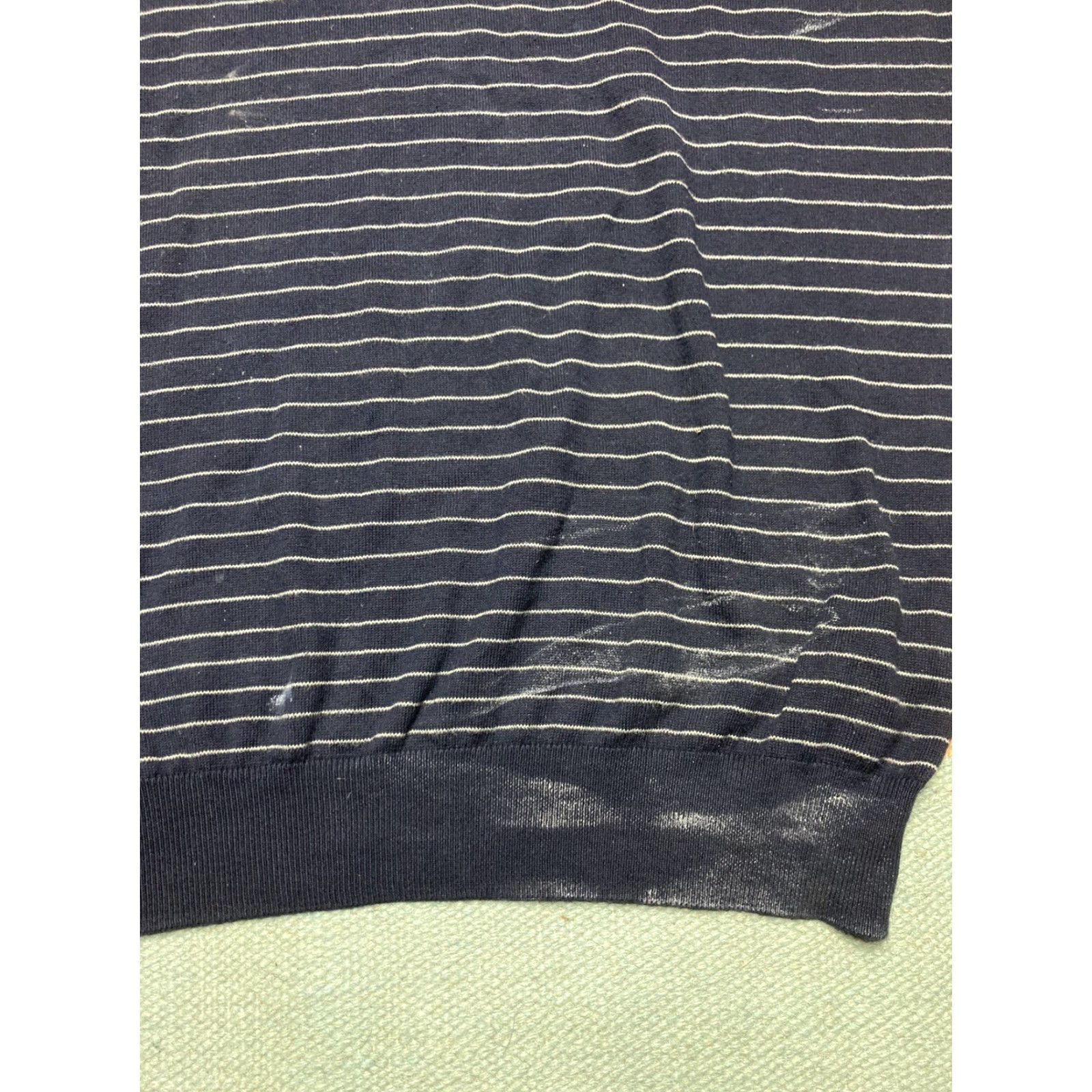 Ralph Lauren VINTAGE Polo Ralph Lauren Pima cotton striped long sleeve shirt Navy Blue Adult XXL EUC Size US XXL / EU 58 / 5 - 3 Thumbnail