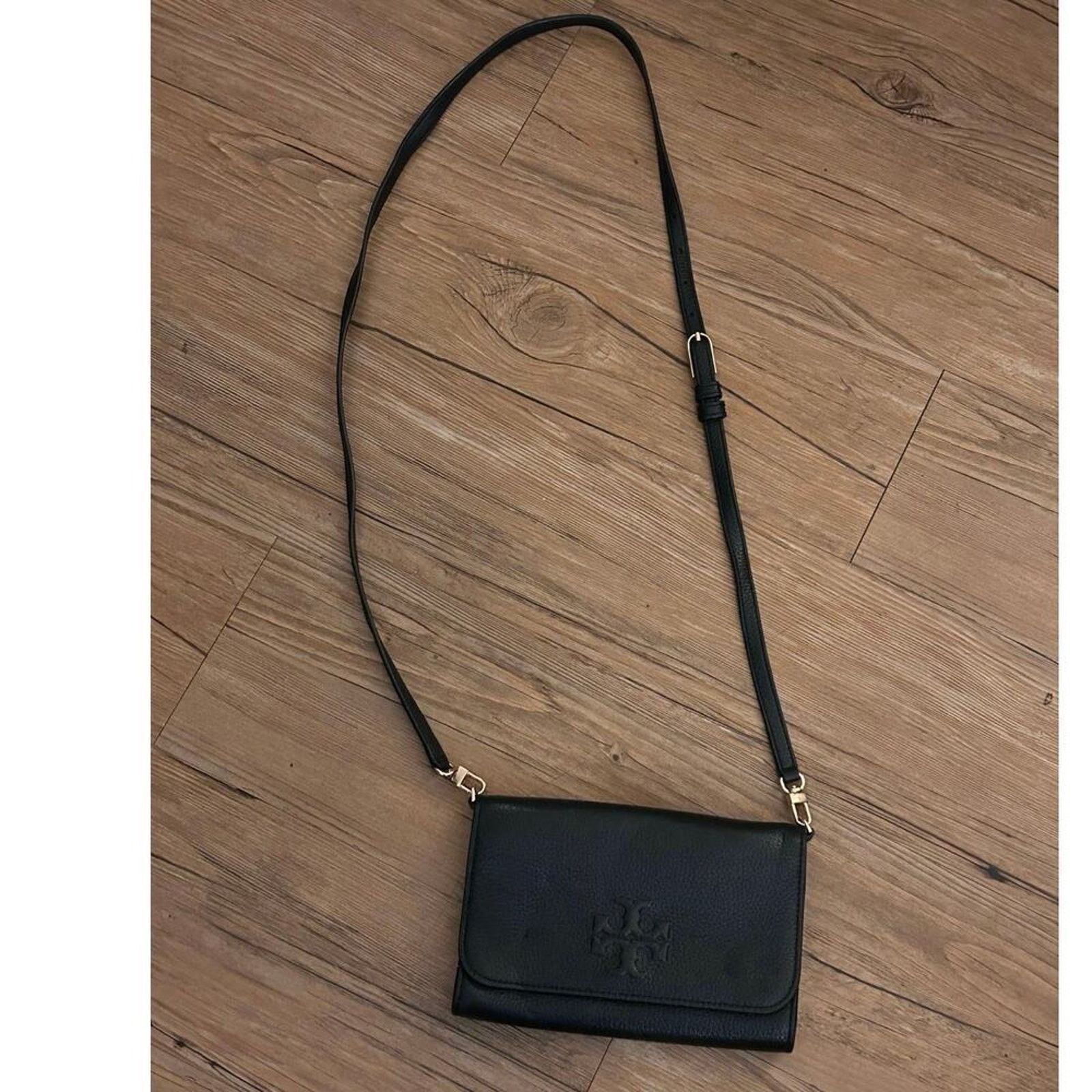 Tory Burch Preloved- Tory Burch Tory Burch Thea Black Crossbody Bag Size ONE SIZE - 3 Thumbnail