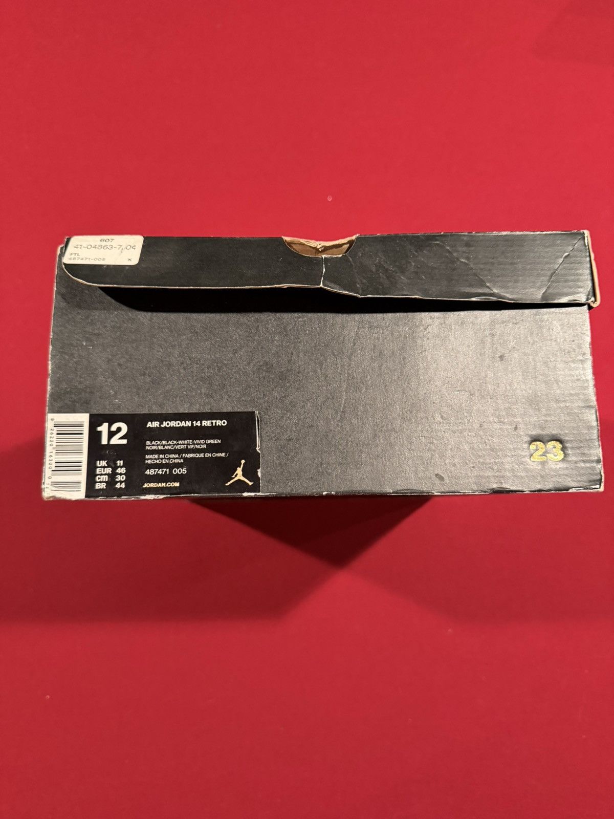Jordan Brand Air Jordan 14 Retro Indiglo 2016 Size 12 – OG Black Green Size US 12 / EU 45 - 7 Thumbnail