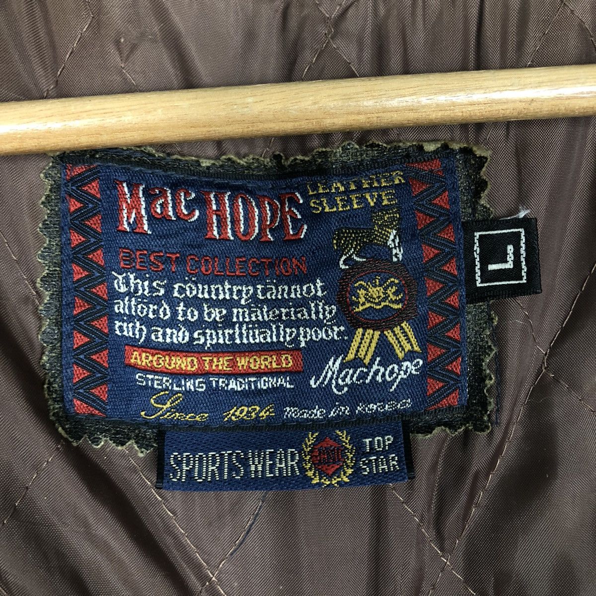 Japanese Brand 🔥Vtg Leather Varsity Jacket Mac Hope Big Logo Issey Miyake Size US M / EU 48-50 / 2 - 19 Thumbnail