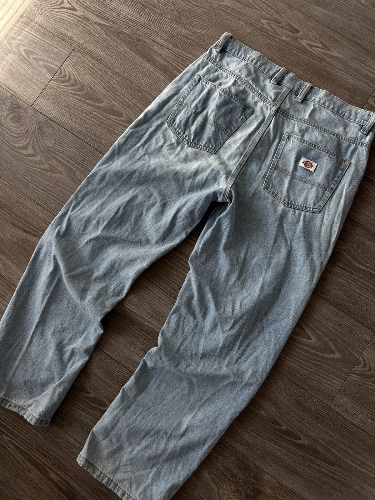 Dickies × Japanese Brand ‼️Dickies Box Logo Baggy Mom Lite White Denim Jeans‼️ Size US 32 / EU 48 - 6 Thumbnail