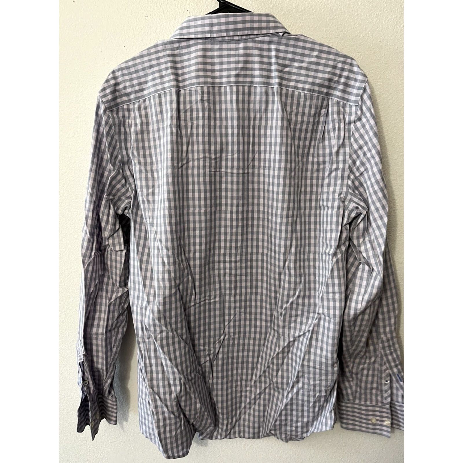 Gap Gap Mens Slim Fit Non Iron Gray Gingham Check Long Sleeve Button Up Shirt Large Size US L / EU 52-54 / 3 - 3 Thumbnail