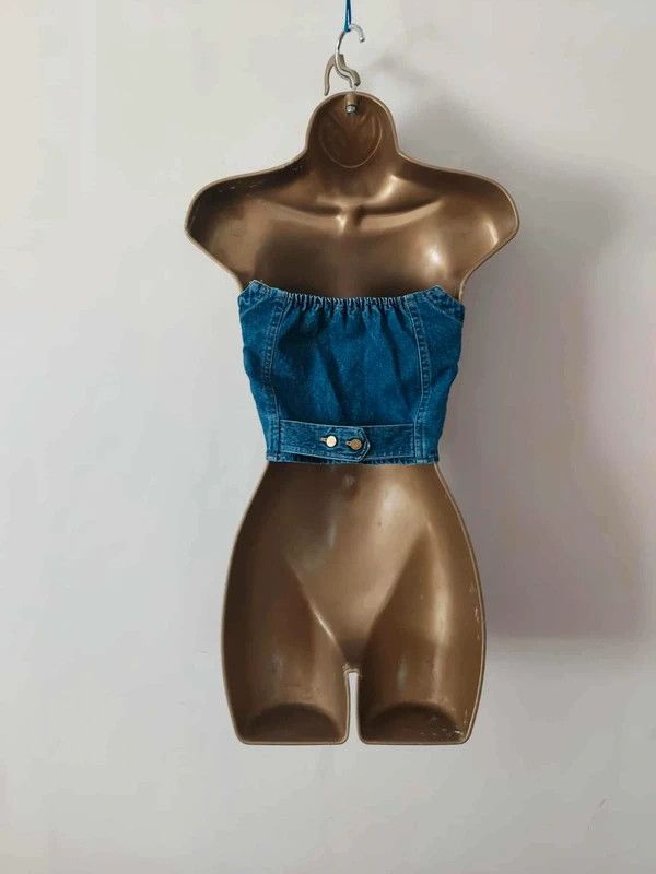 Vintage Vintage denim tube top Size M / US 6-8 / IT 42-44 - 3 Thumbnail