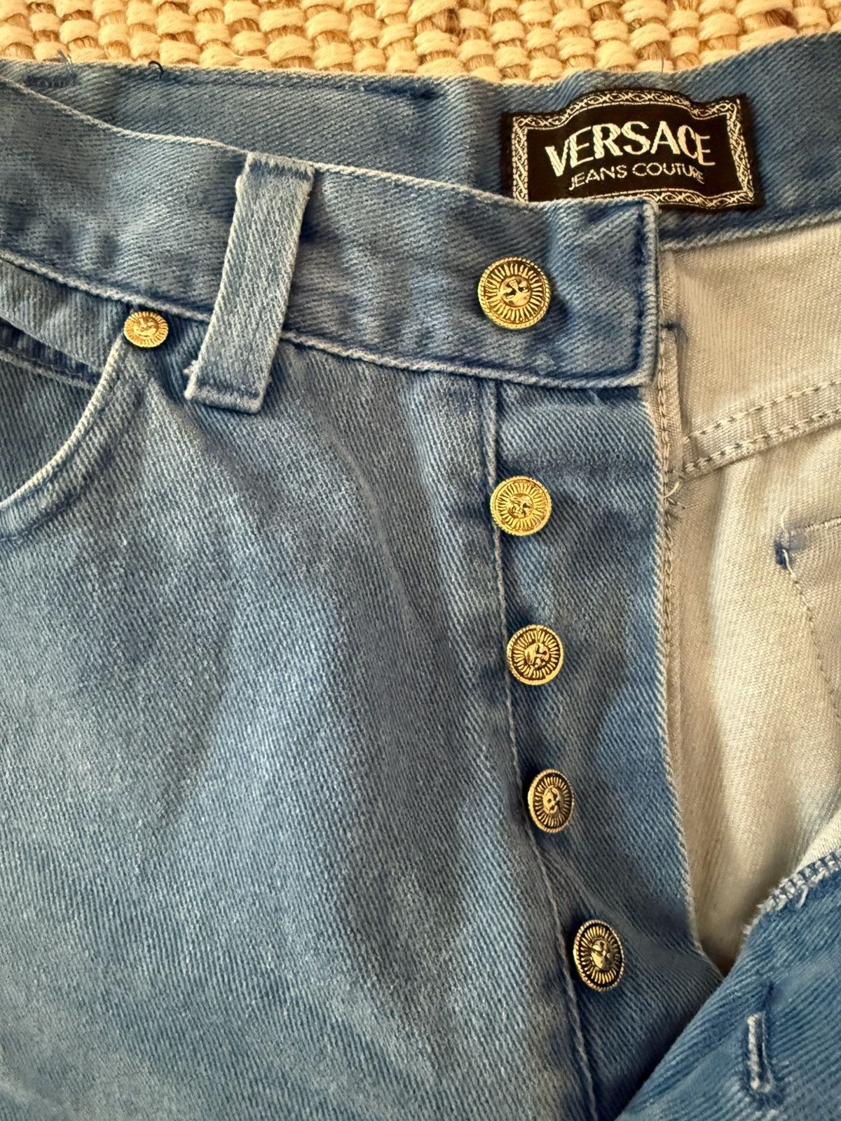 Versace Jeans Couture Vintage Versace Jeans Couture Cornflower Blue Jeans Size US 30 / EU 46 - 3 Thumbnail