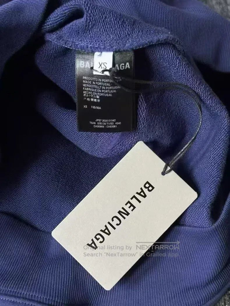 Balenciaga Balenciaga Blue Coke Hoodie Size US XS / EU 42 / 0 - 4 Thumbnail