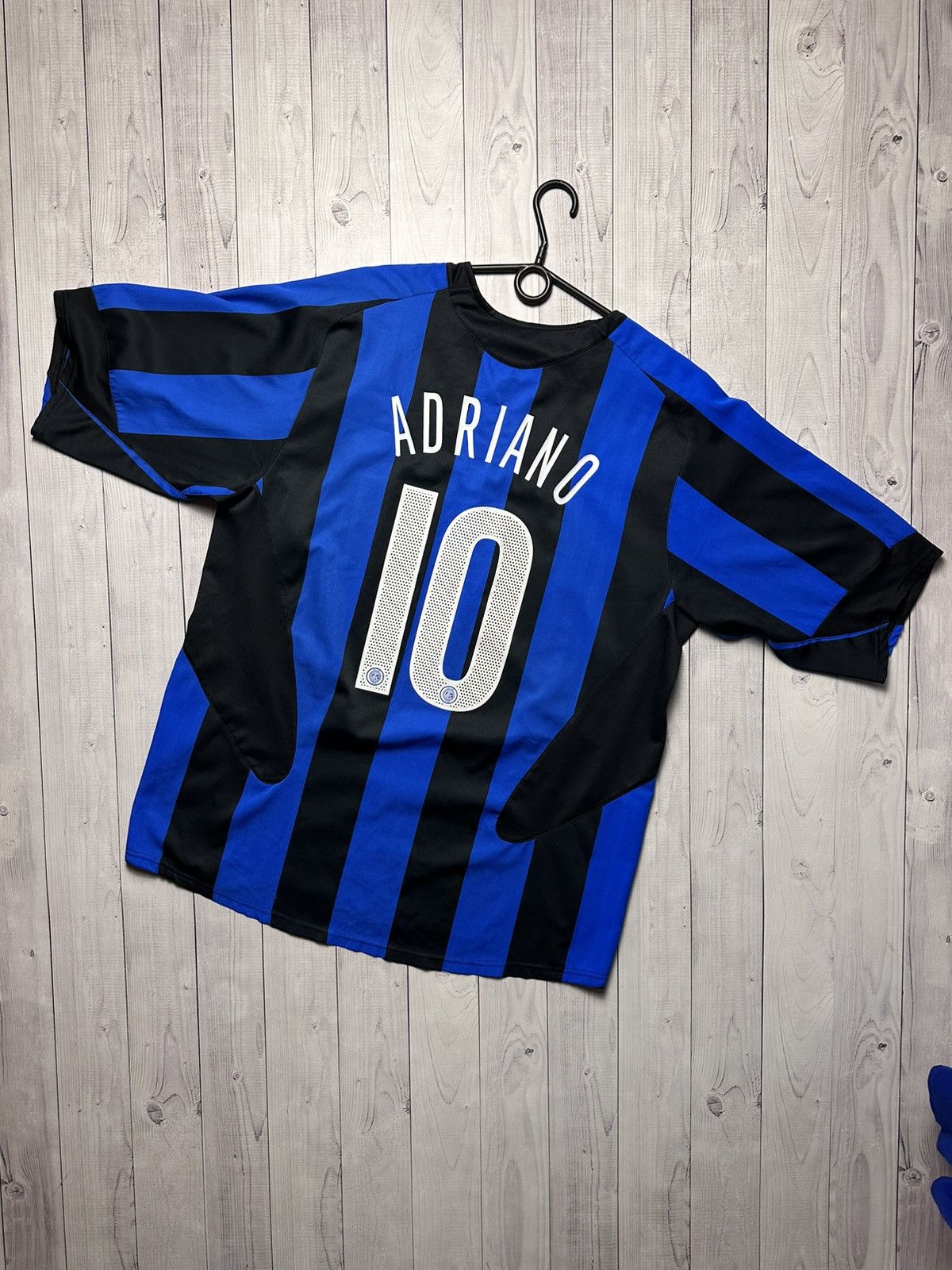 Nike × Vintage Vintage Nike Inter Milan soccer jersey 10 Adriano rare XL Size US XL / EU 56 / 4 - 2 Thumbnail