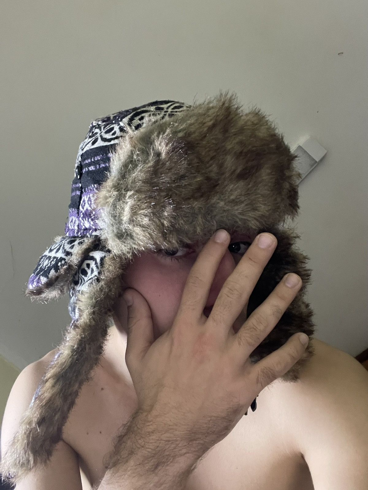 If Six Was Nine X2 Hat Y2K Vintage Nordic Trapper With Faux Fur Lining Size ONE SIZE - 18 Thumbnail