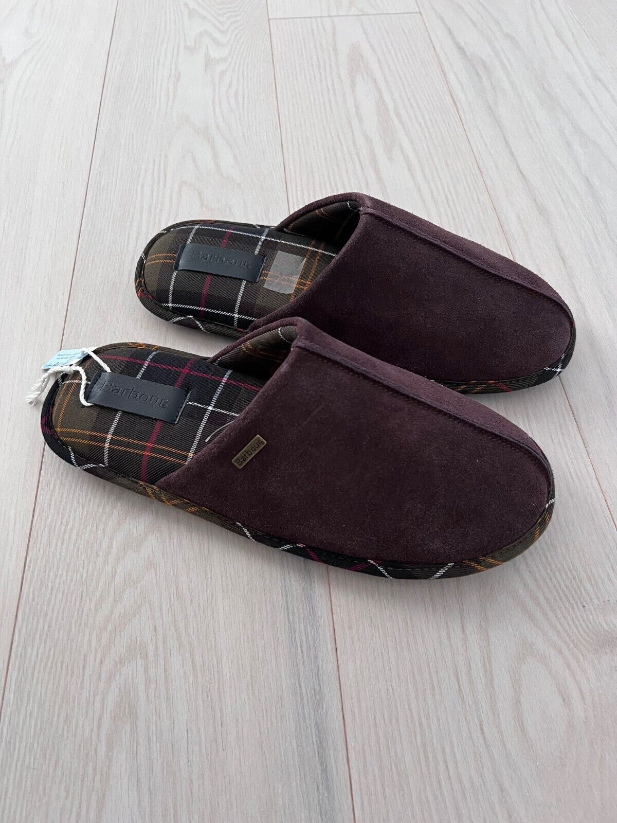 Barbour Barbour Brown Tartan Foley Suede Indoor Slippers ( 9 ) Size US 9 / EU 42 - 2 Thumbnail