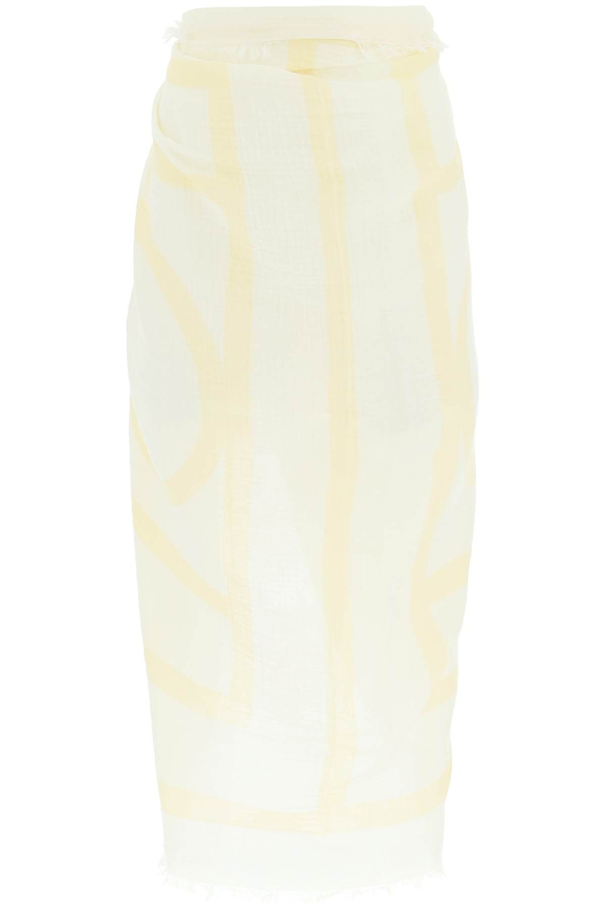 image of Toteme Monogram Beach Sarong in Sand Monogram, Women's