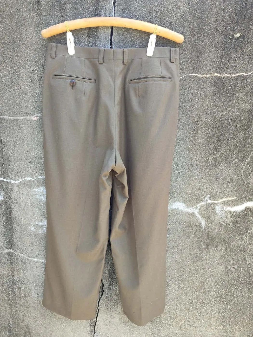 Givenchy × Vintage Vintage Monsieur Givenchy Pleated Wool Trousers Size US 34 / EU 50 - 6 Thumbnail