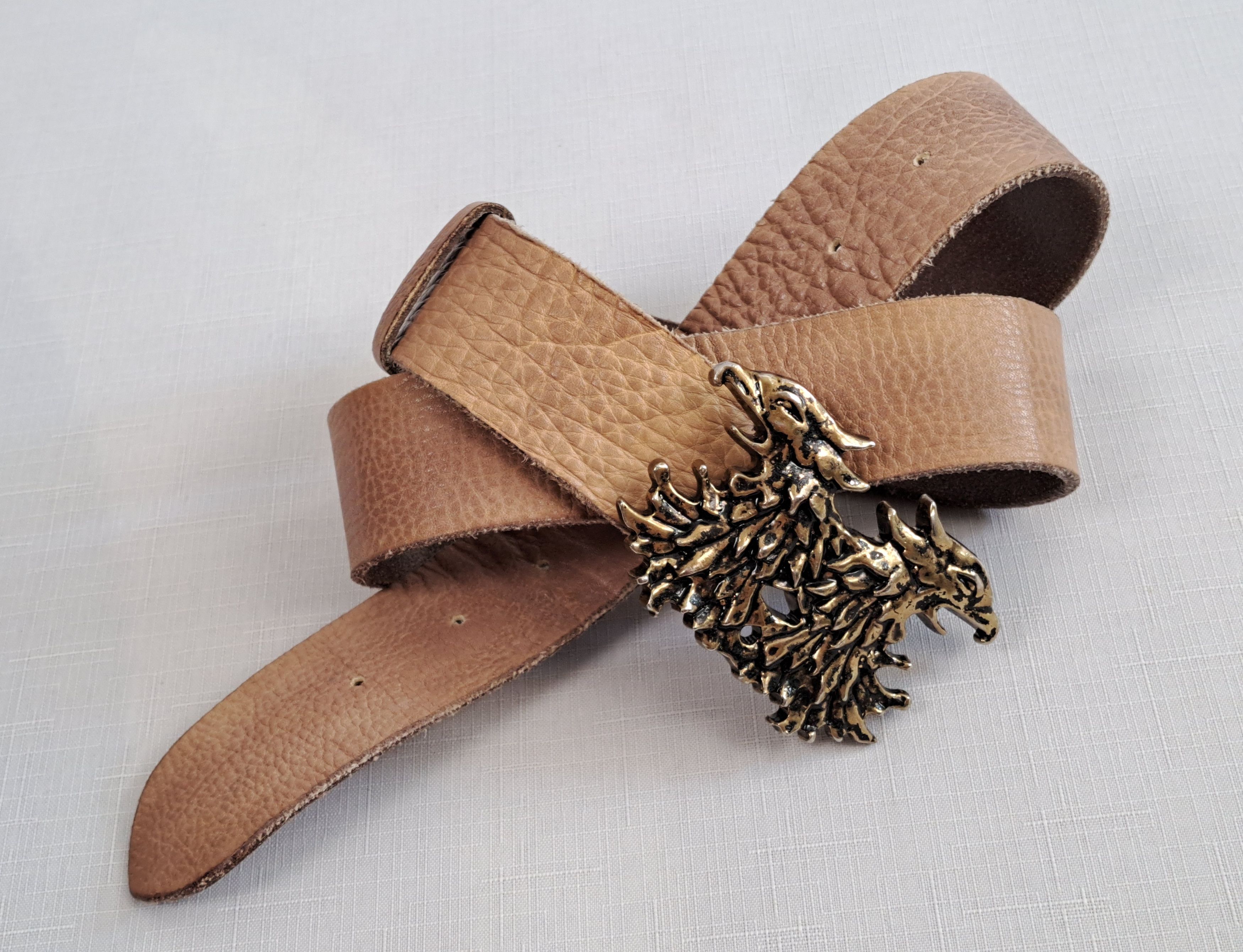 Designer GUSTAV designer leather belt. Size ONE SIZE - 3 Thumbnail