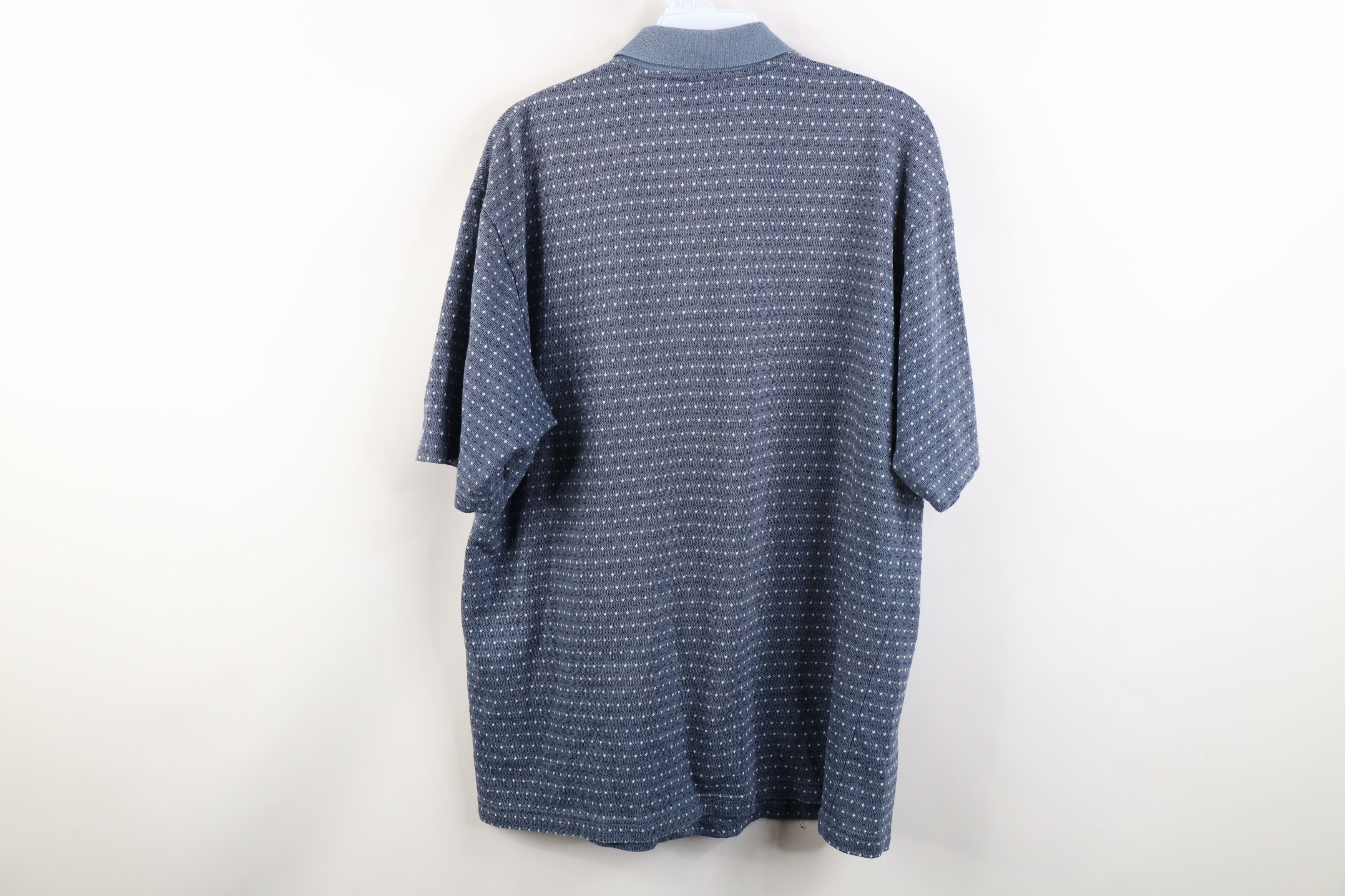 Vintage Vintage 90s Streetwear Striped Knit Collared Golf Polo Blue Size US L / EU 52-54 / 3 - 9 Thumbnail