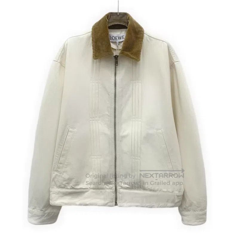 Loewe Loewe White cotton collar zipper long sleeve jacket Size US M / EU 48-50 / 2 - 1 Thumbnail