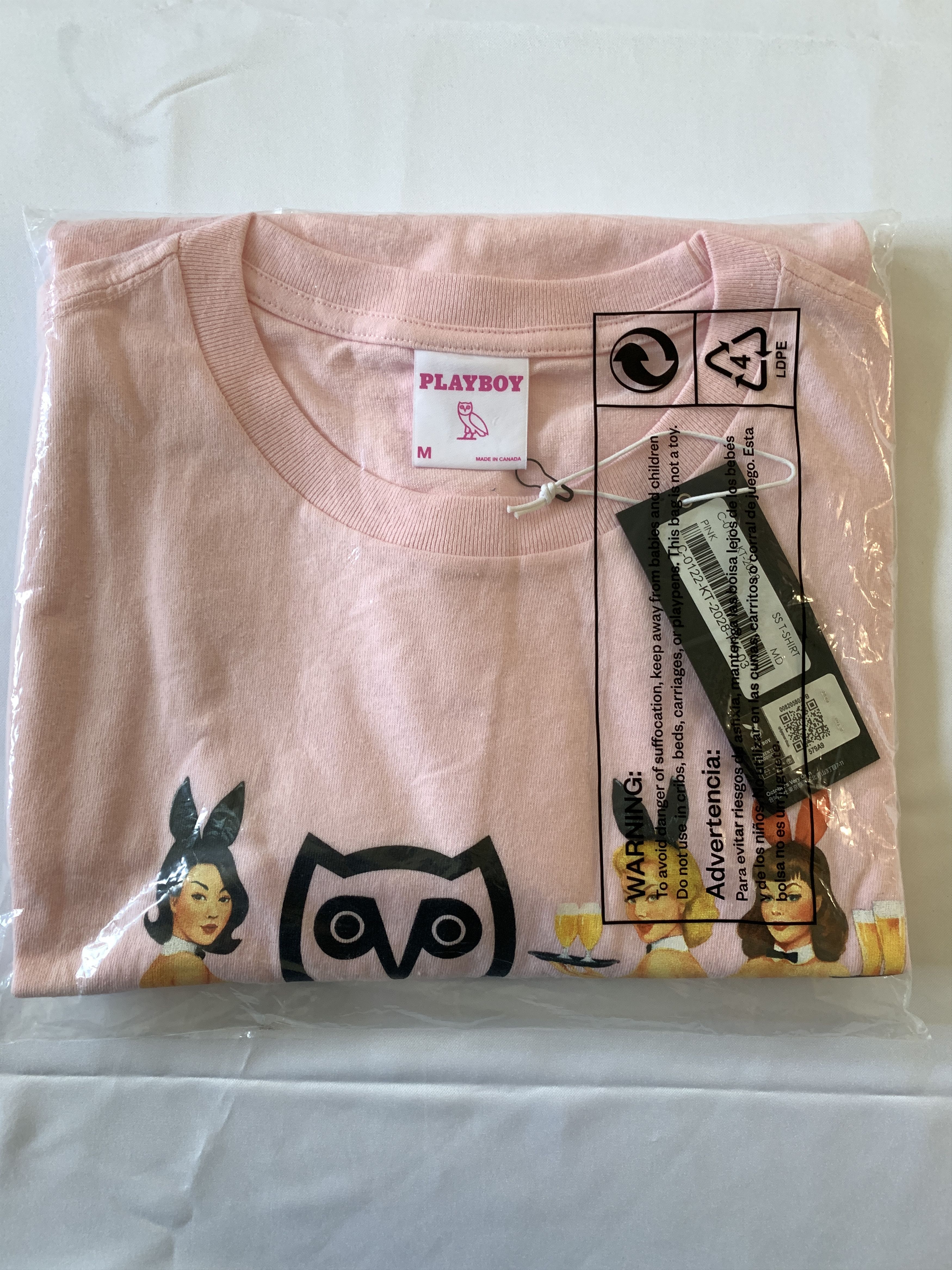 Drake OVO X PLAYBOY PINK OG BUNNY T-SHIRT - Medium Size US M / EU 48-50 / 2 - 11 Thumbnail