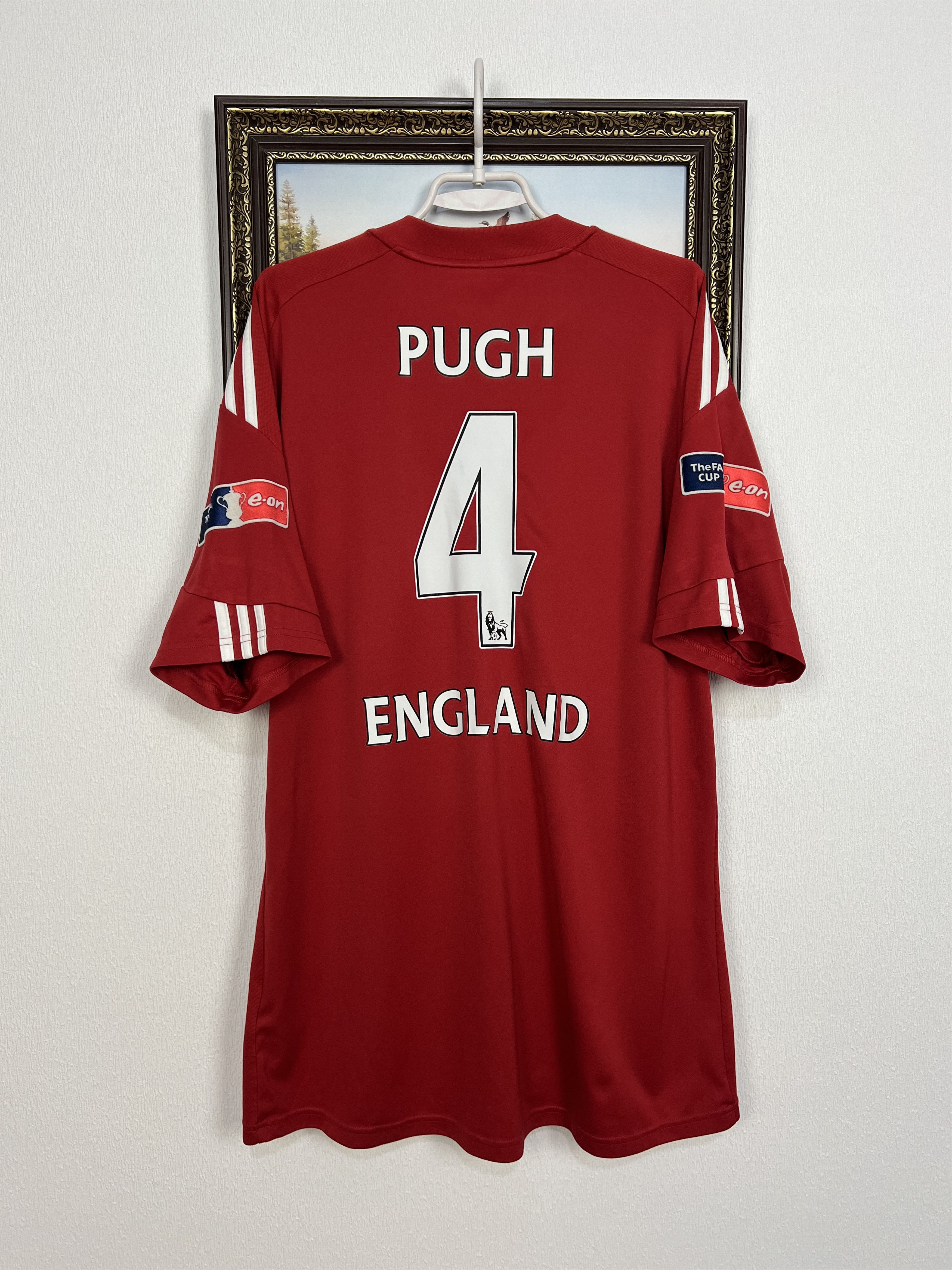 Adidas Stoke City Home football shirt Player Issue #4 Pugh Jersey Size US XXL / EU 58 / 5 - 8 Thumbnail
