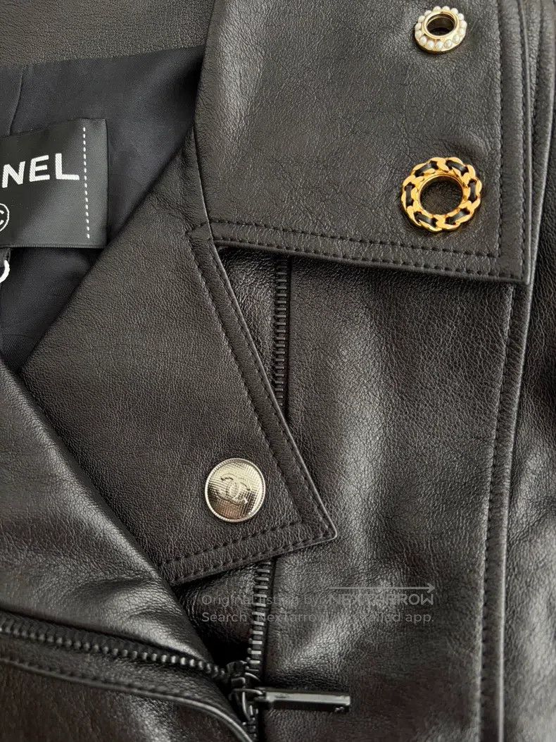Chanel Chanel Motor vehicle metal element leather jacket Size XS / US 0-2 / IT 36-38 - 3 Thumbnail