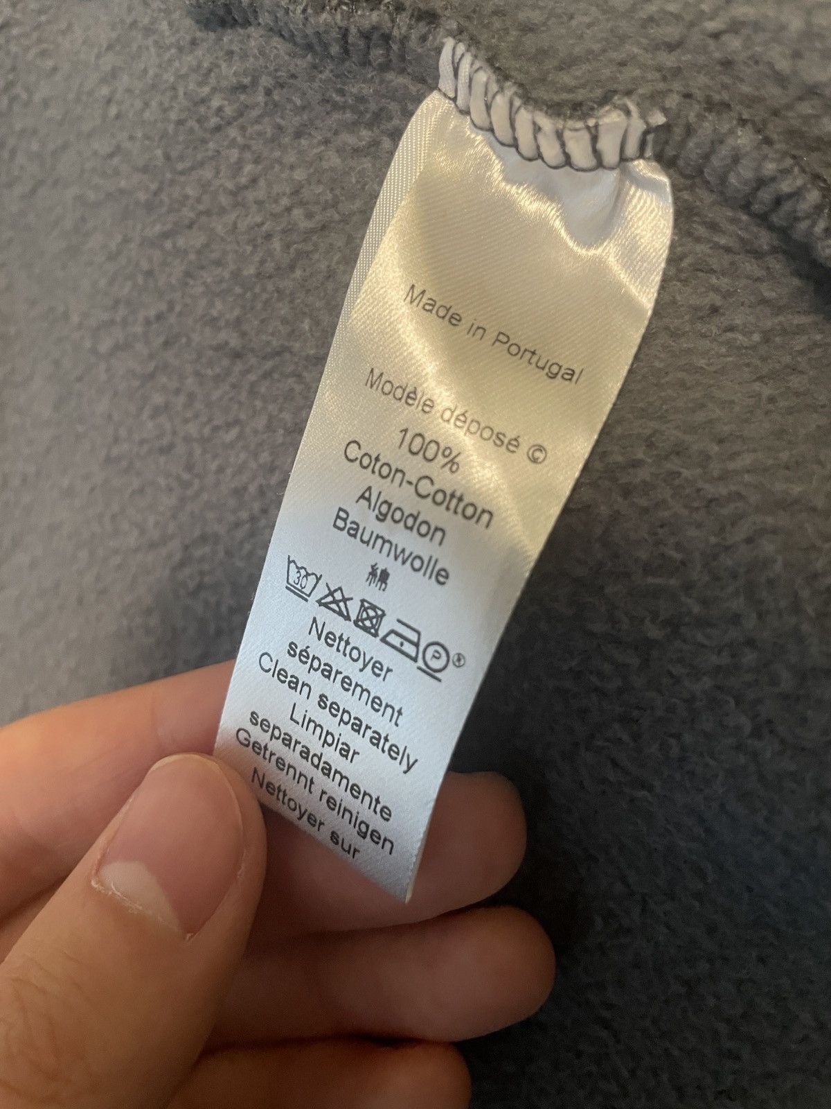 KENZO CHARCOAL JERSEY ZIP-UP