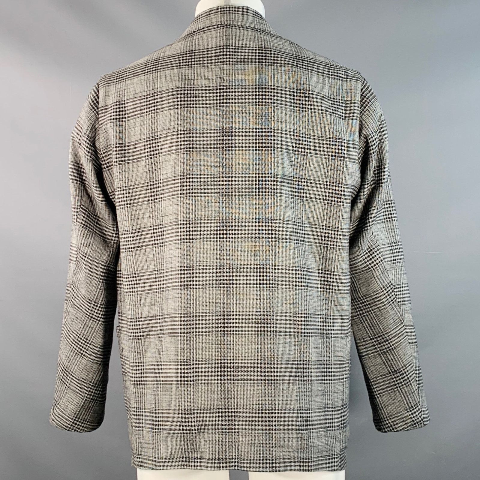 Other 40 Black White Glenplaid Polyester Blend Double Breasted Size US XXS / EU 40 - 3 Thumbnail
